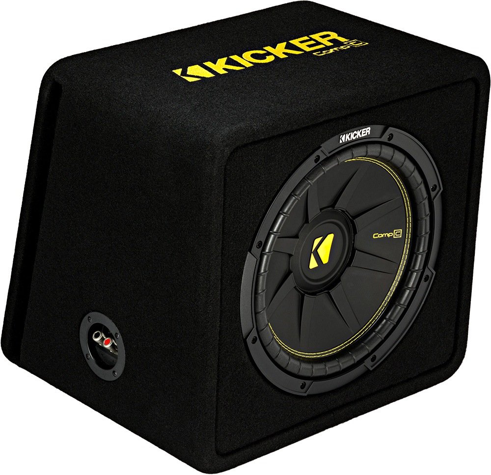 Kicker 12インチ600ワット4オーム CompC Vented Loaded Subwoofer サブウーファーエンクロージャー、44VCWC124