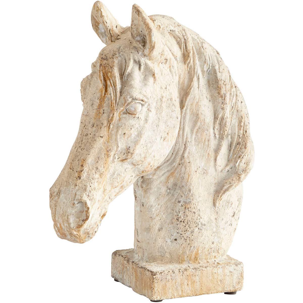 シアンデザイン08682マジェスティックたてがみ11 Tall Cement horse-head彫刻、 08682｜global研究所