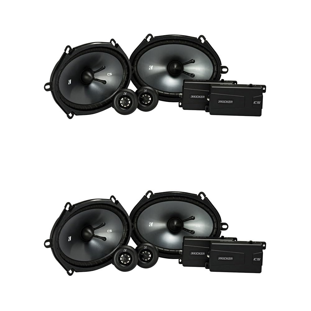 Kicker CSS68 6x8インチ (160x200mm) コンポーネントシステム 0.75インチ (20mm) ツイーター付き バンドル