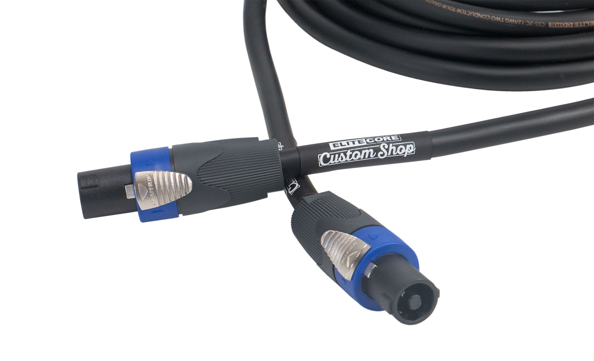 Elite Core | ツアーグレード スピーカーケーブル | 13AWG 4コンダクター 純正 Neutrik NL4FX | 50フィート|global研究所