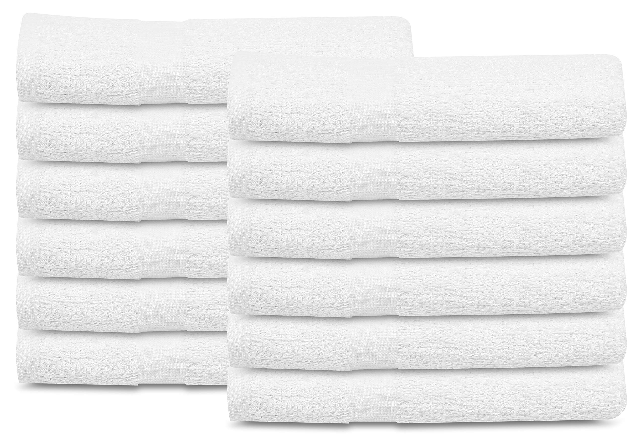 24個 ホワイト 20x40 コットン バスタオル 柔らか 吸水速乾性 2ダース