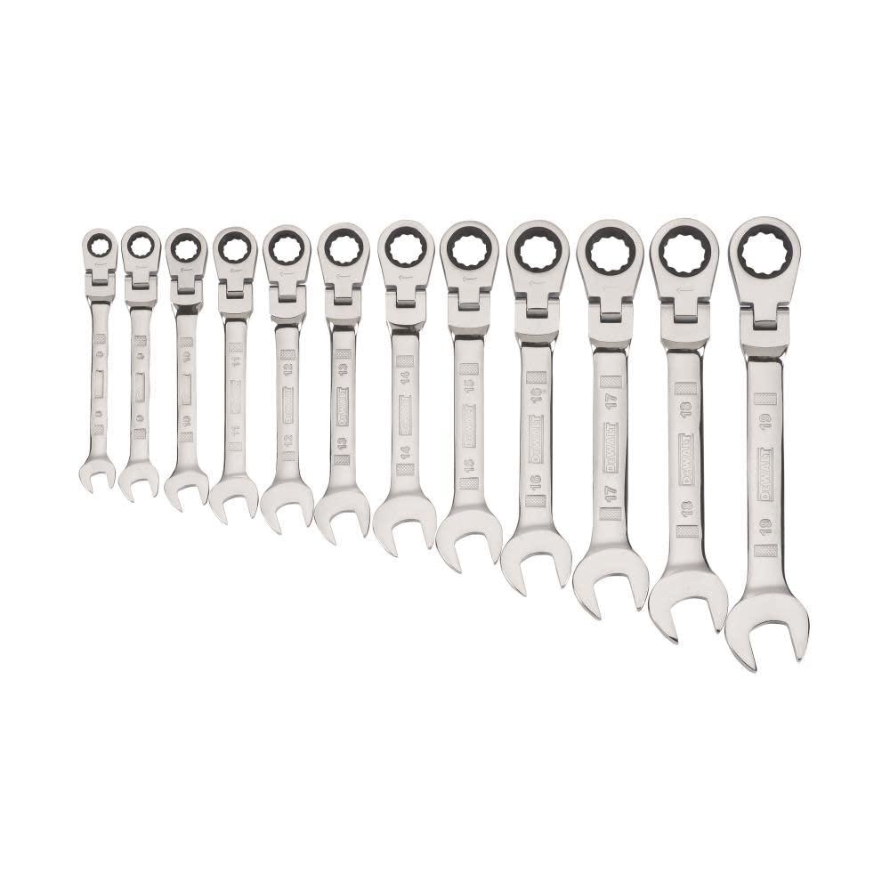 DEWALT Ratcheting Wrench Set  MM  Flexible  12-Piece (12マイコン)