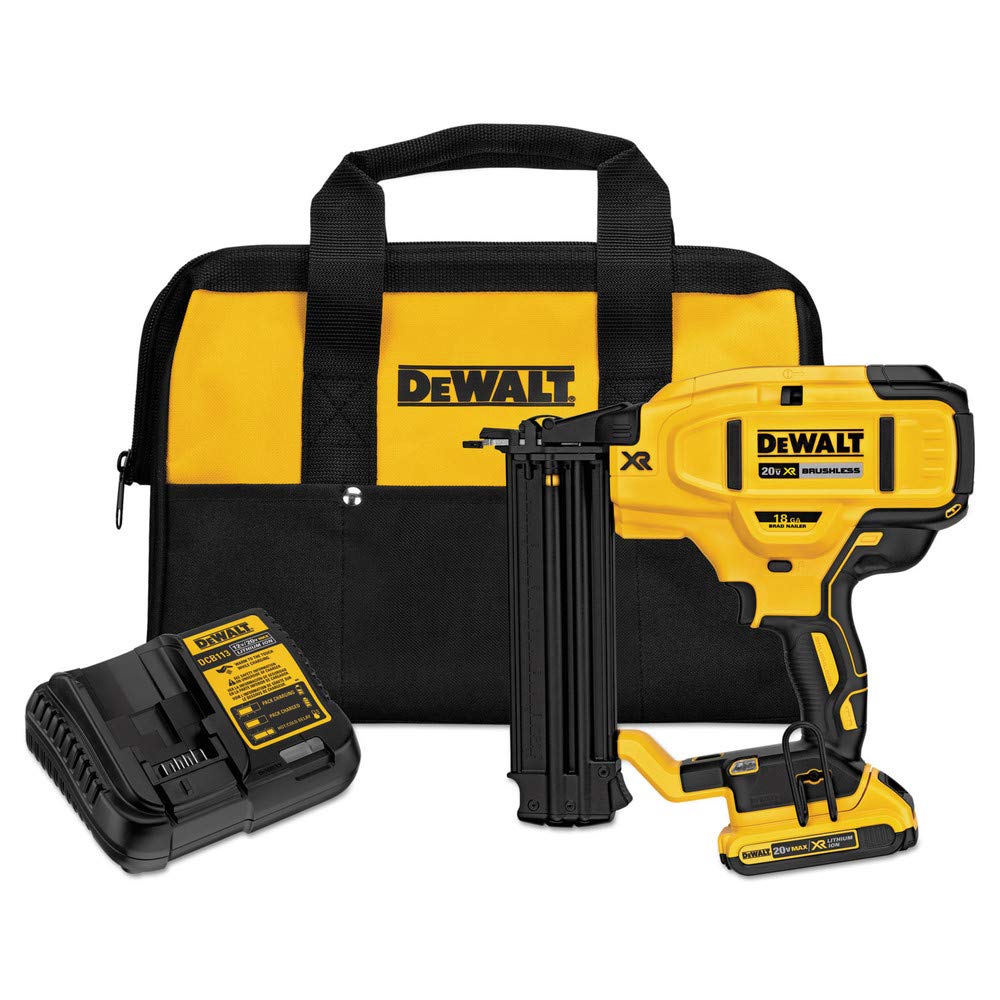 DEWALT 20V MAX* Cordless Brad Nailer Kit 18GA (DCN680D1)