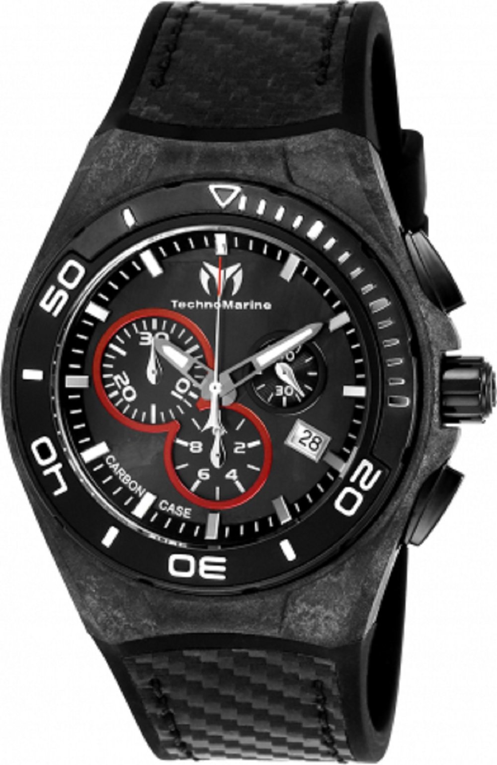 TechnoMarineメンズtm-116004ブラックカーボンスイスクロノグラフ|global研究所