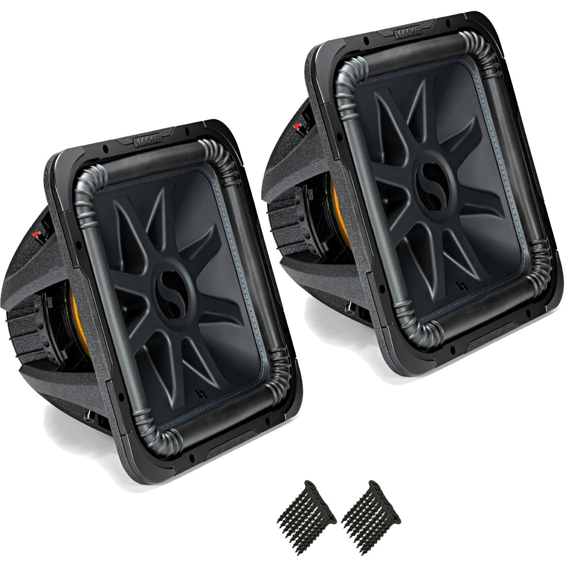 Kicker 44L7S154 Solobaric L7 15インチ サブウーファーセット デュアル4オームボイスコイル 1オームモノブロックアンプへの配線用