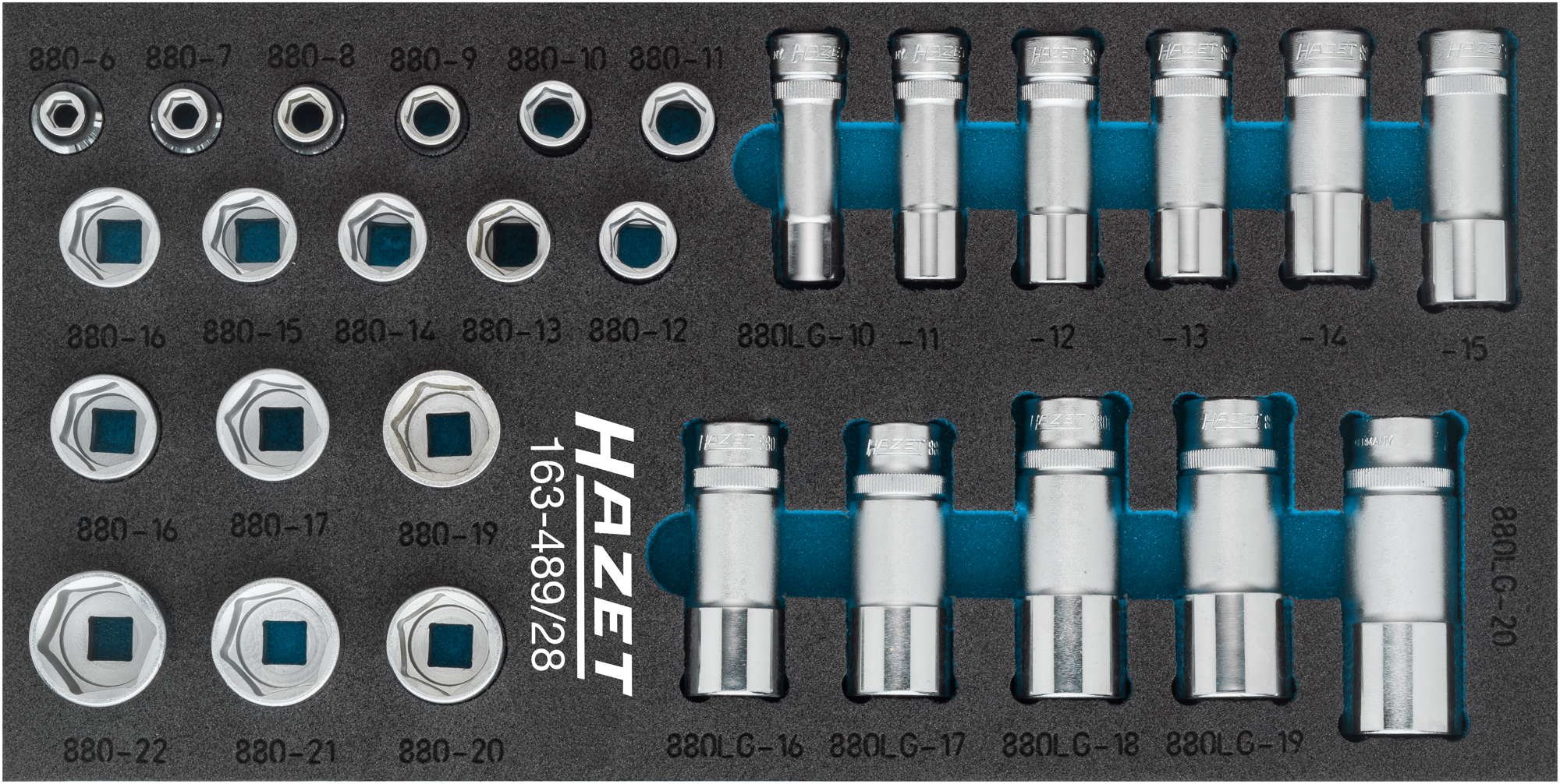 Hazet 163-489/28 3/8in ソケット鍵仕掛ける 28点組 トラクションプロファイル 確保物の具 プリンター・FAX用インク-パソコン・周辺機器