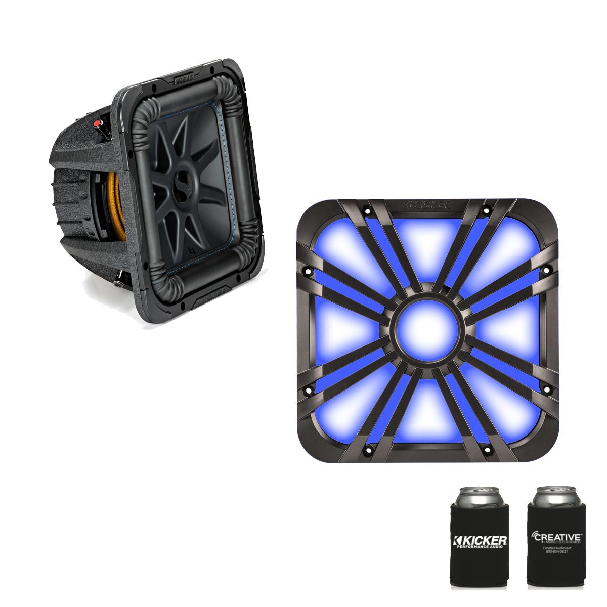 KICKER 44L7S102 L7S 10インチ デュアル2オーム サブウーファー&LEDチャコールグリル