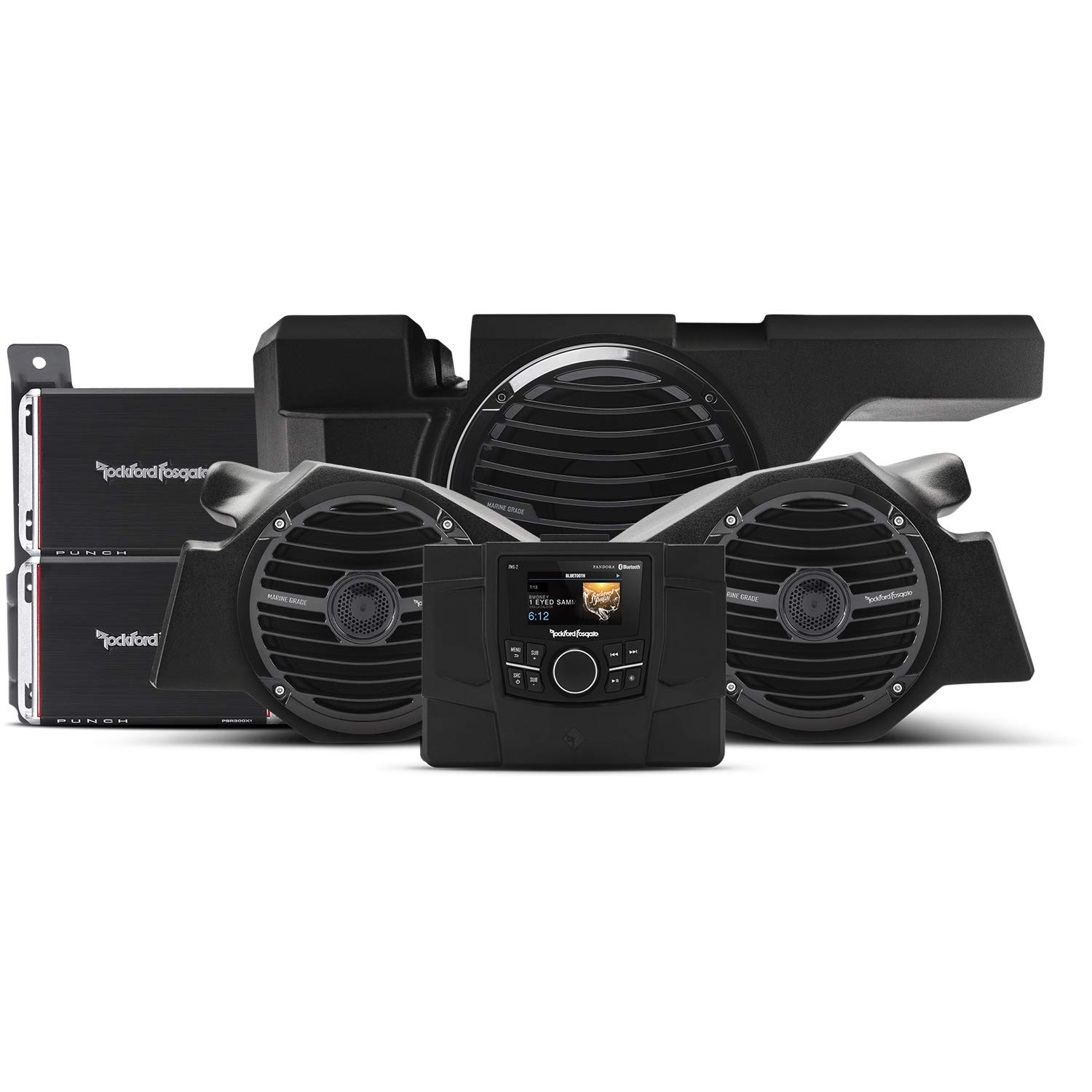 Rockford Fosgate Polaris RZR UTV ROV SxS ステレオ 短距離競走一揃いの道具 金棒引き 補欠選手一揃いの道具