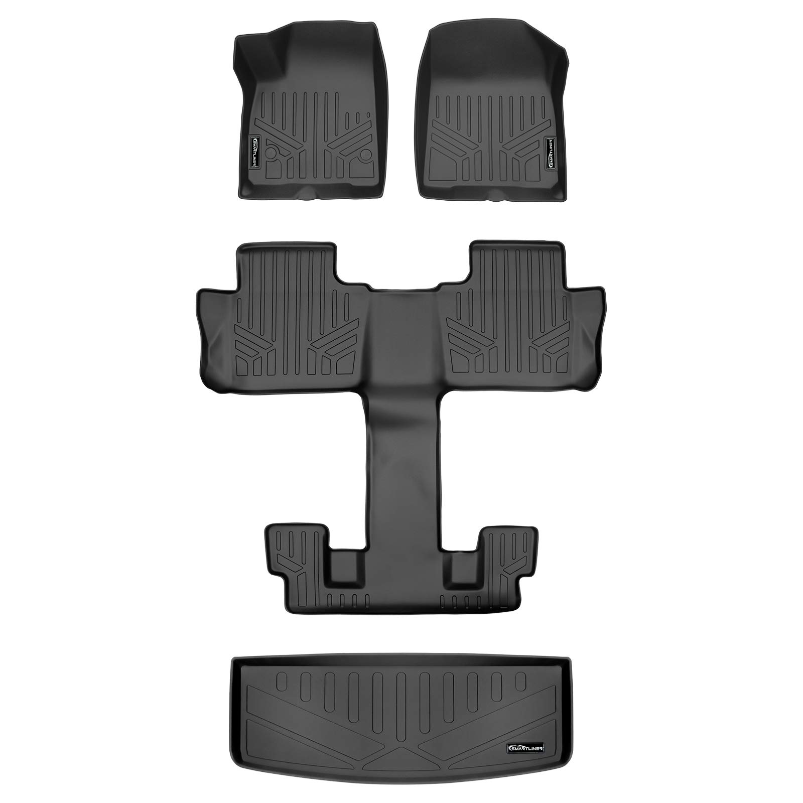 MAXFLOORMAT（マックスフロアマット） フロアマット (3列シート) 3列目より後ろのMAXTRAY（マックストレイ）荷室敷きセット ブラック 2017～2018年　GMC　アカディア　2列シートのバケットシート向け(右ハンドル車との互換性は保証いたしかねます)。 63,813円
