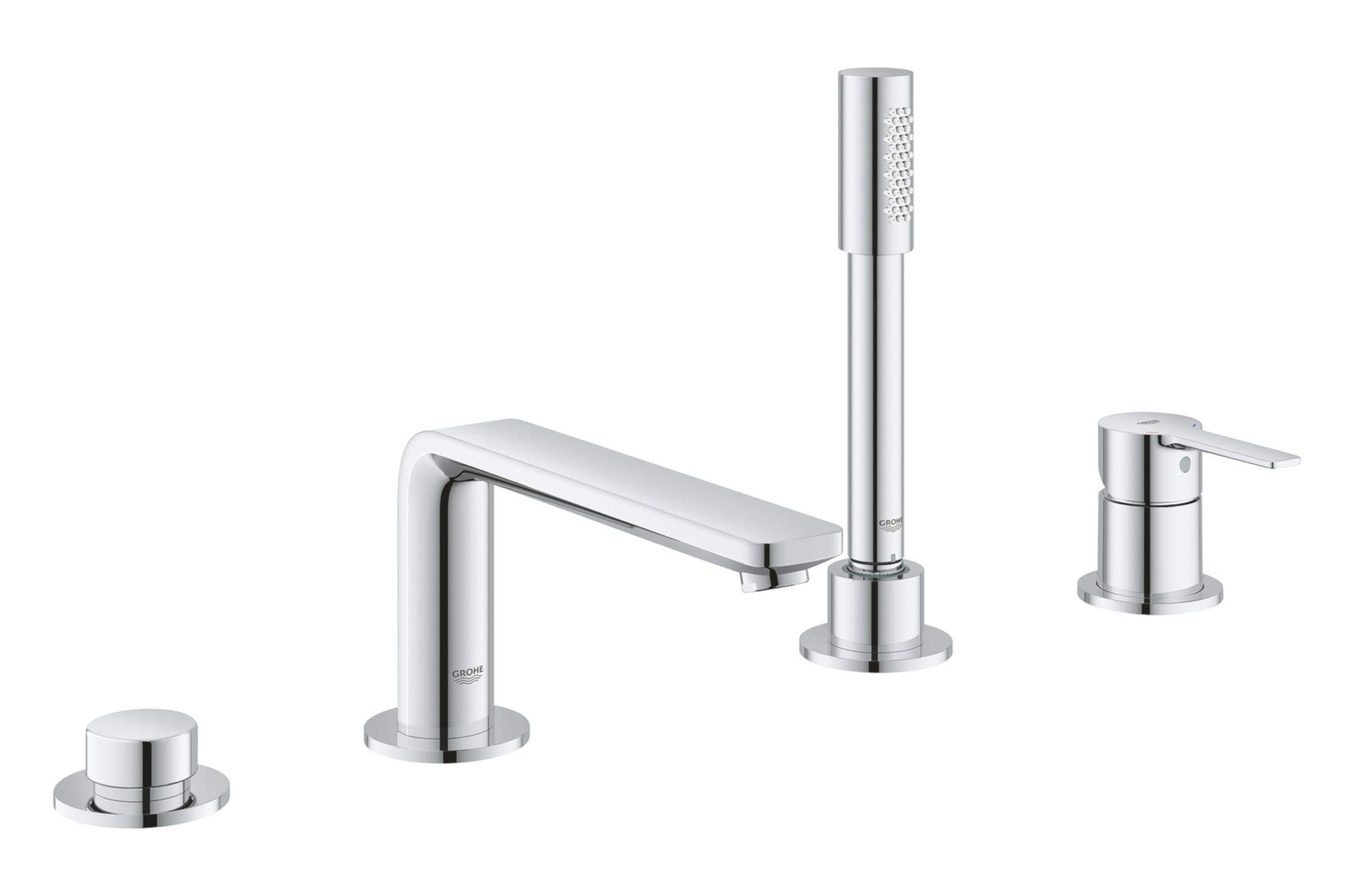 Grohe 19577001 Lineare 4穴風呂桶水道の栓 お手々シャワー付き添い人 StarLight Chrome
