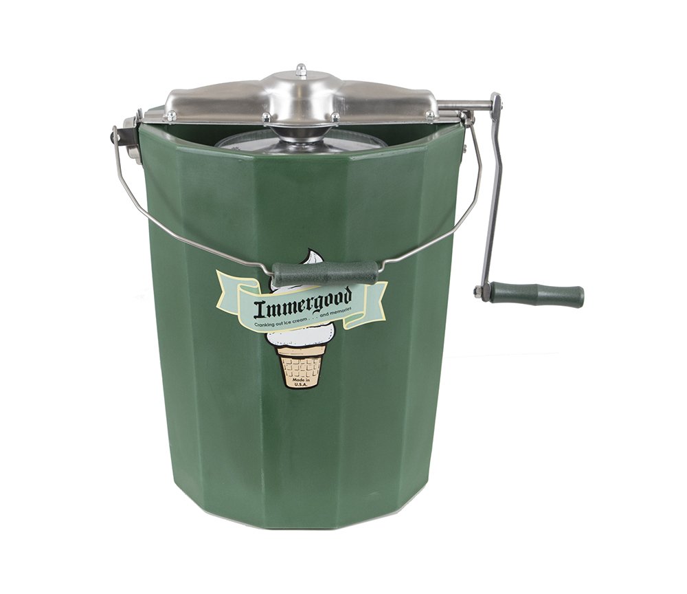 Immergood アイスクリームメーカー - ステンレススチール - ハンドクランク Premium 8 qt [並行輸入品]