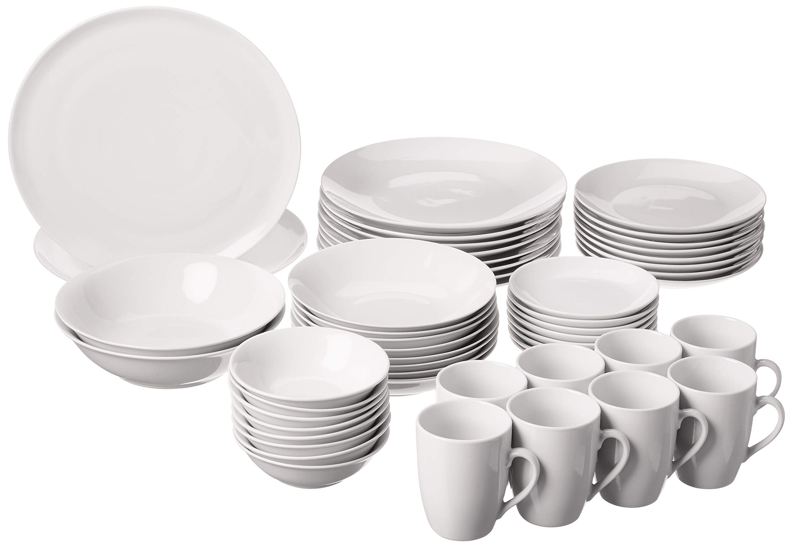 10 Strawberry Street 52 Pc クーペ ディナーウェアセット 8人用 ホワイト SM-5200-CP-W
