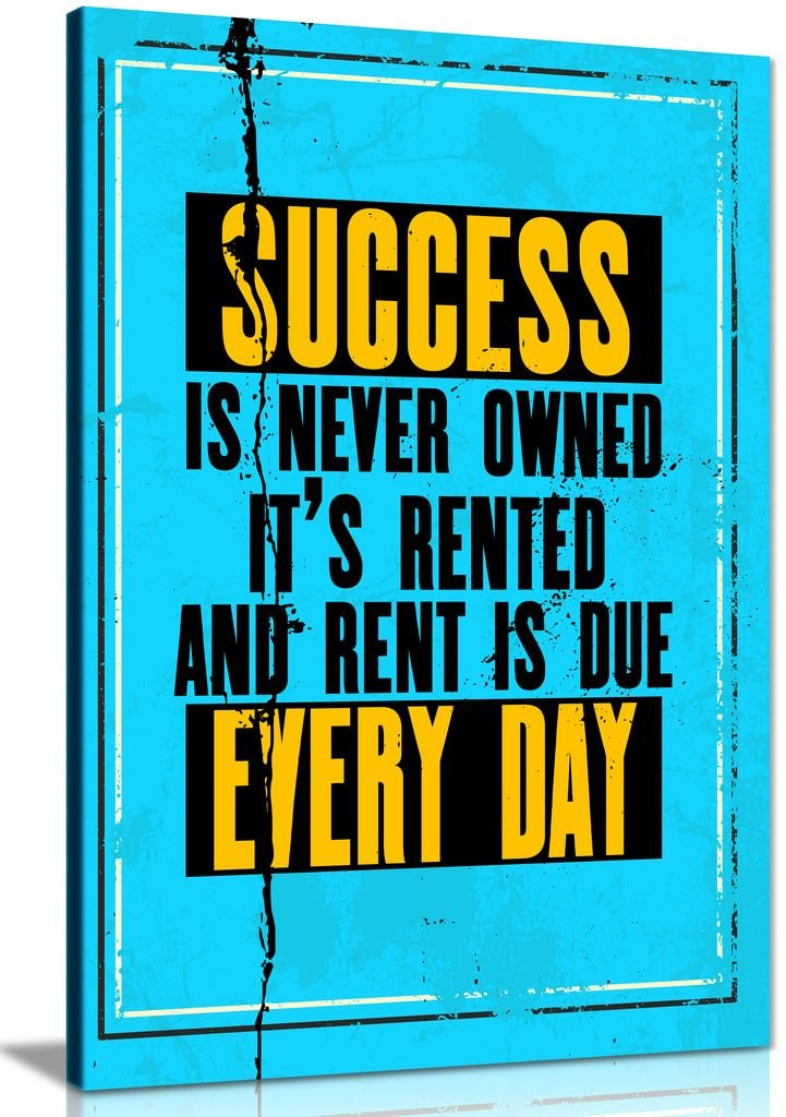 Inspiring Motivation Quote Success is never所有キャンバス壁アート画像印刷 A1 76x51 cm (30x20in) 0615517254312 32,975円