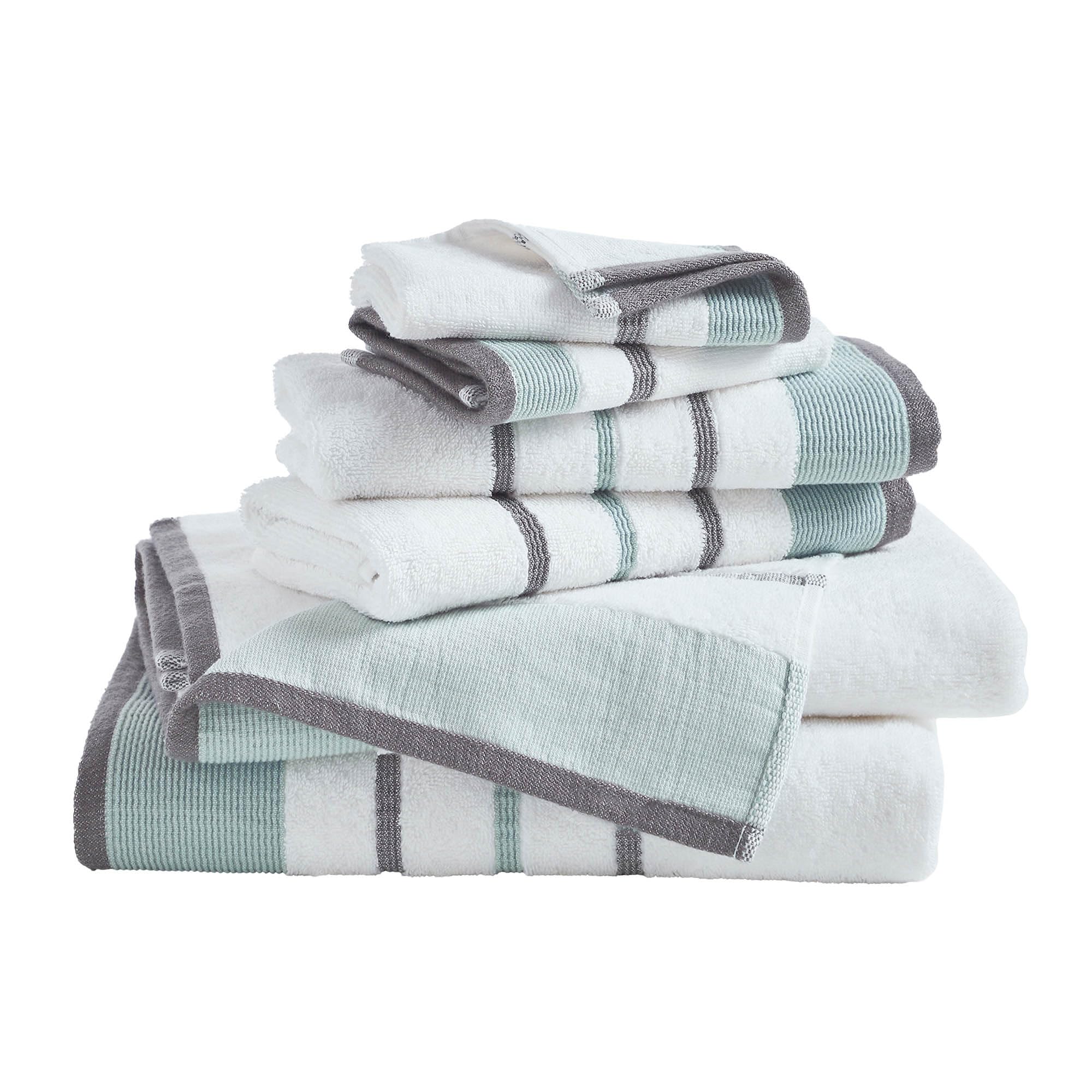 Great Bay Home Noelle Collectio タオルセット 高級ホテル&スパ用 トルコ綿100% 厚手500GSM 6枚セット バスタオル ハンドタオル 洗面タオル入り- 6 Piece Set グリーン 14203367|global研究所