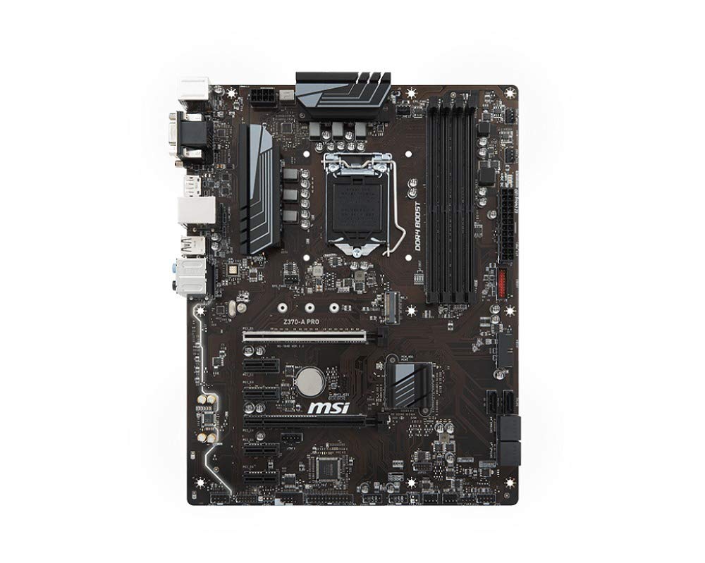 MSI Z370-A PROインテルソケットチップセットマザーボード - 黒いこと