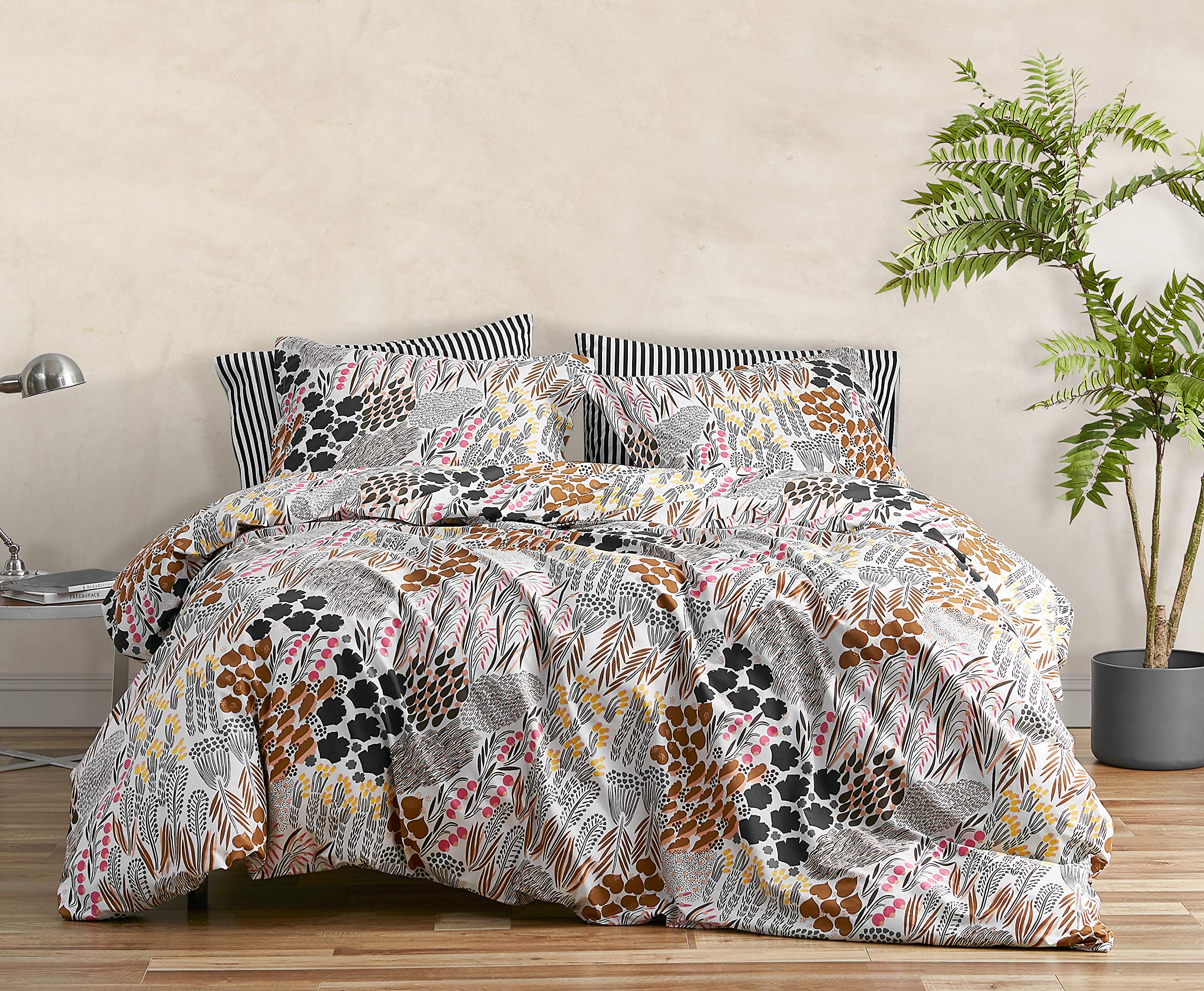 Marimekko - キングサイズ掛け布団覆いかぶせる仕掛ける、コットンパーケール寝具、お一揃いの枕覆いかぶせる付き添い人、オールシーズンホームデコレーション(ピエニレットマルチカラー  第一人者)