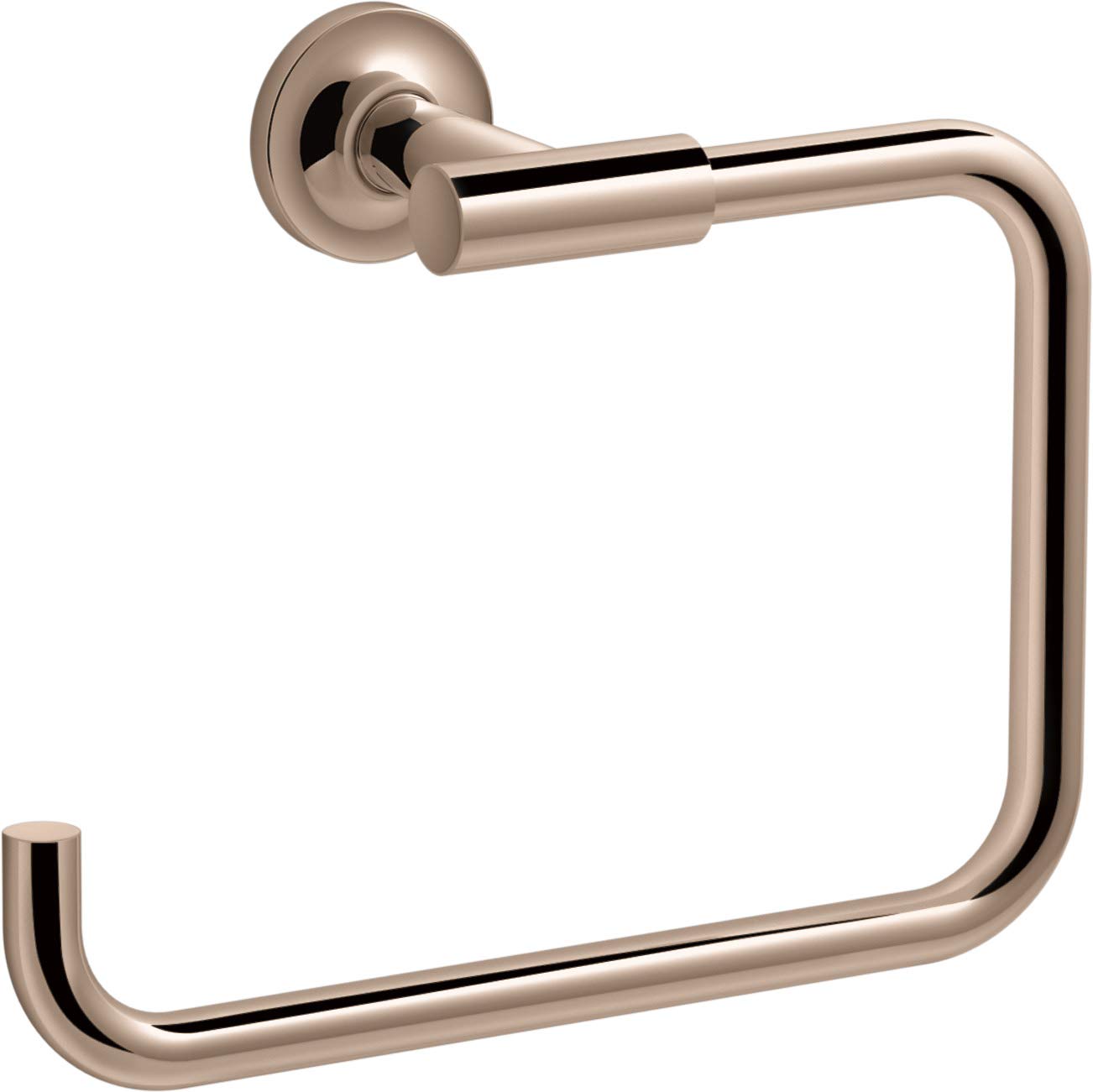 Kohler K-14441 モダン オープン スクエア タオル リング ピュリストコレクション 鮮やかなローズゴールド