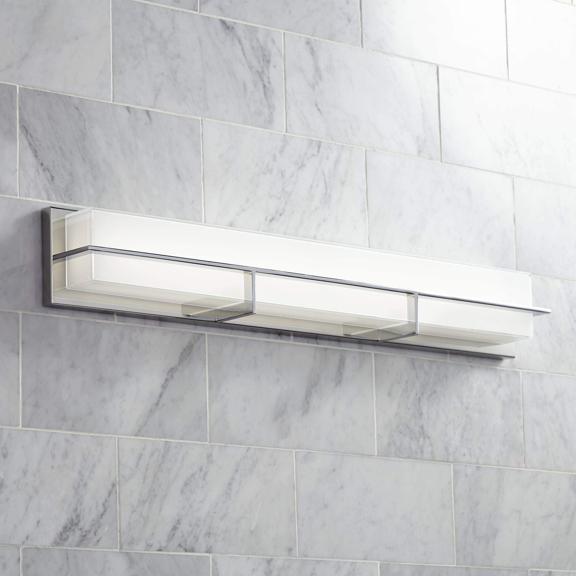 Possini Euro Linx 33 1 / 2 WideクロムLinear LEDバスライト