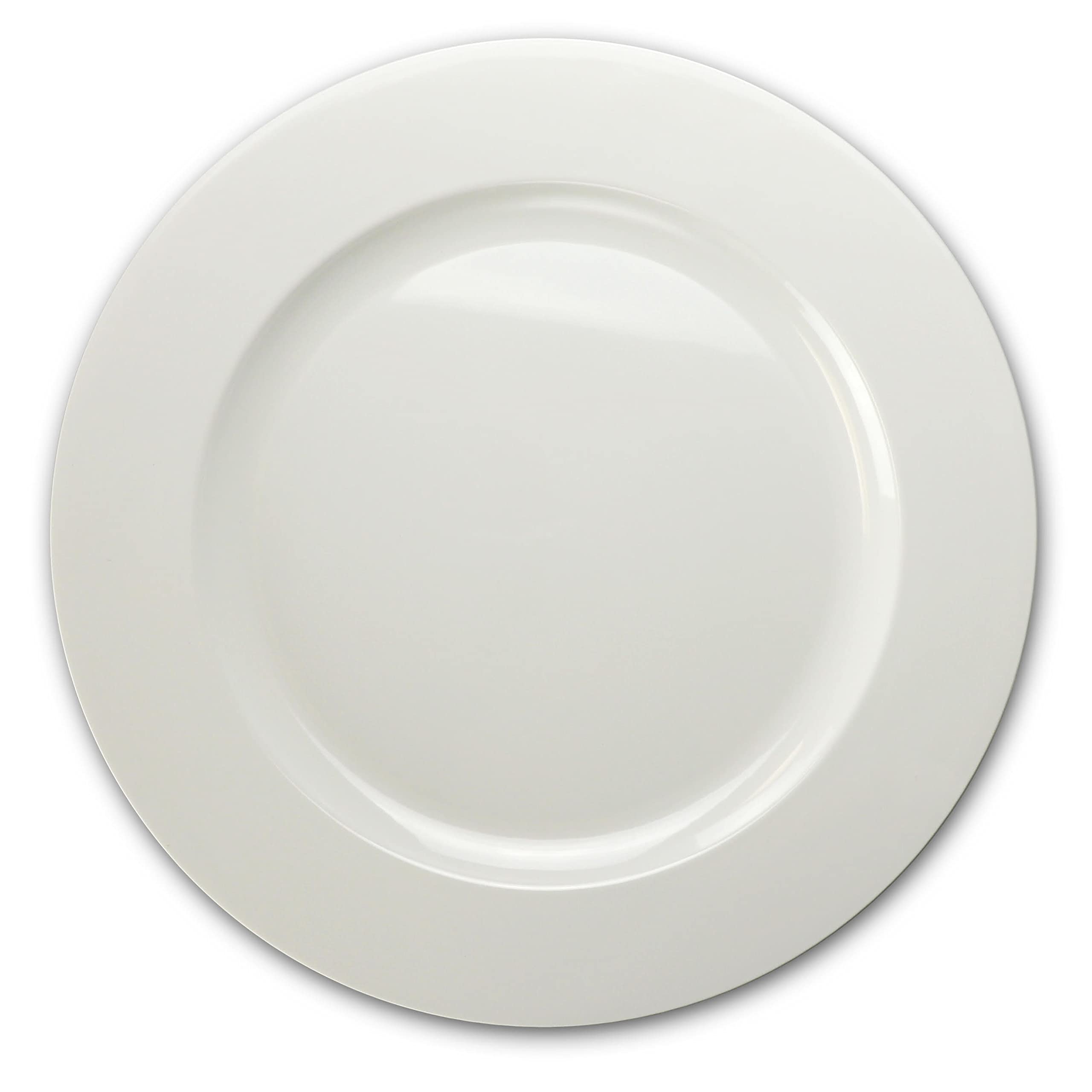 Occasions 使い捨てプラスチック皿 120パック 厚手 結婚パーティー用 Extra Large Dinner Plate / Charger ホワイト