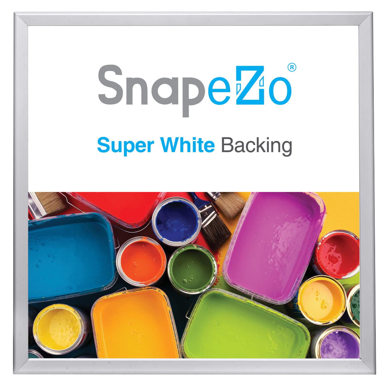SnapeZo 張り出し一こま 1.25inプロファイル 前からはめる表現スタイル 飾りつけ 職業的つづき物 36x36 しろがね色 SNAP-36-36-S-32MM
