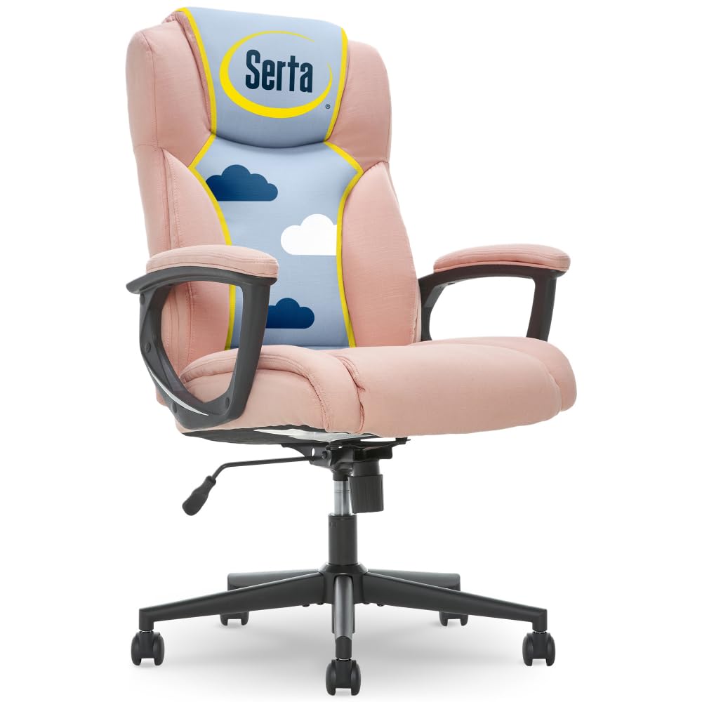 Serta デスク ファブリック ハーバードピンク