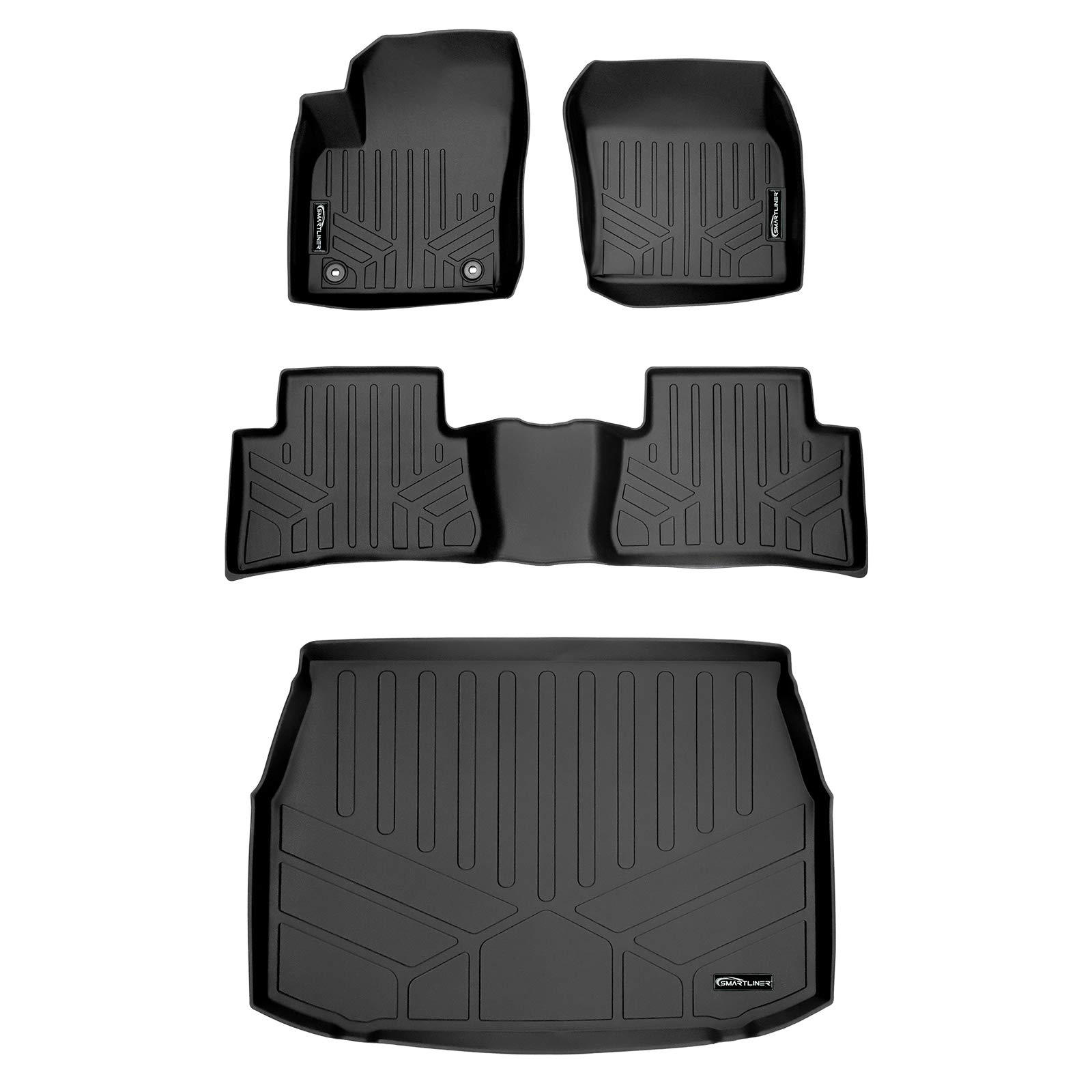 MAXLINER フロアマット 2列 カーゴライナーセット ブラック 2018-2021 トヨタ C-HR用