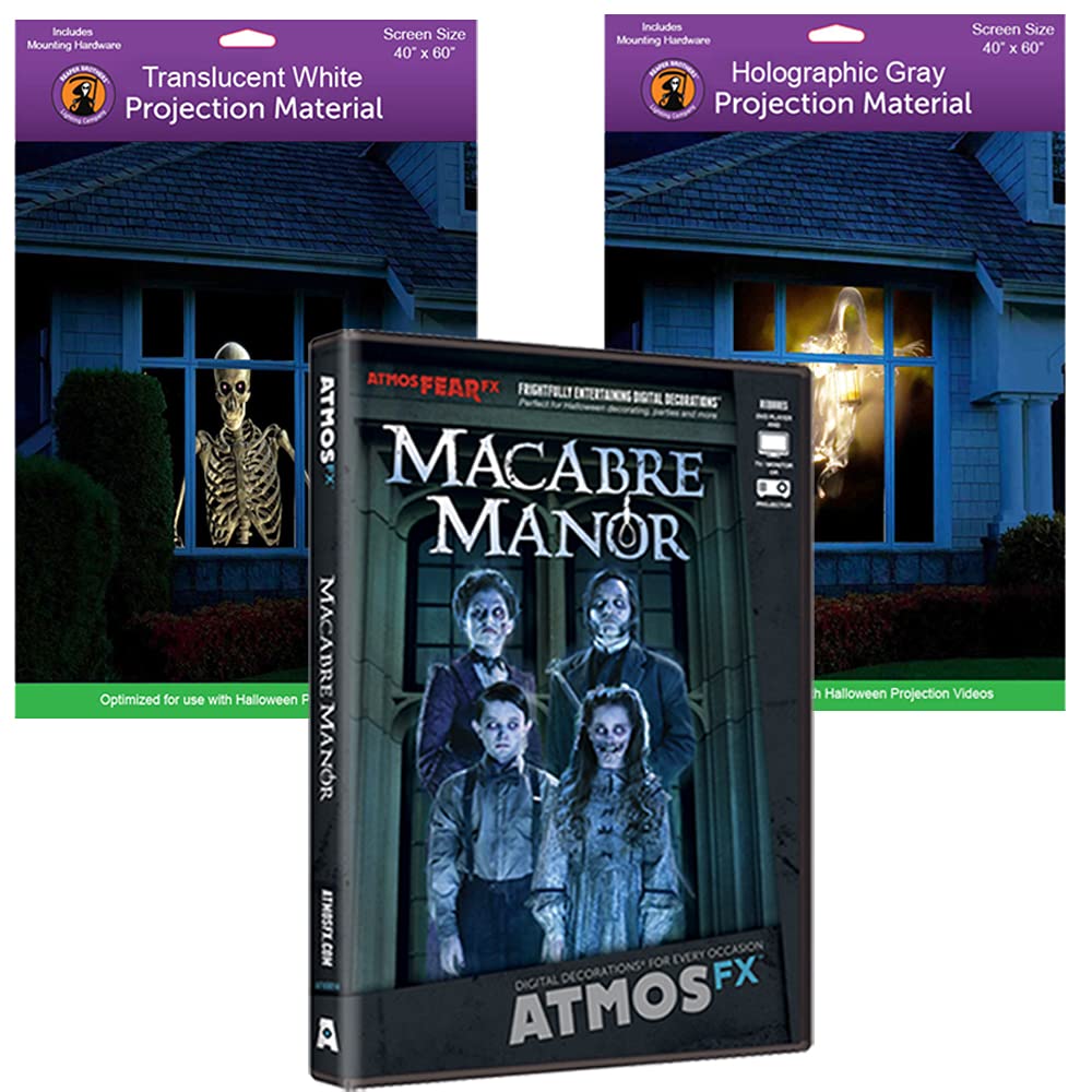 AtmosFEARfx Macabre Manorハロウィンデジタルかざり付けるヴィデオディスク WITH Hollusion ( W ) + Reaper Bros車窓投掛ける画面