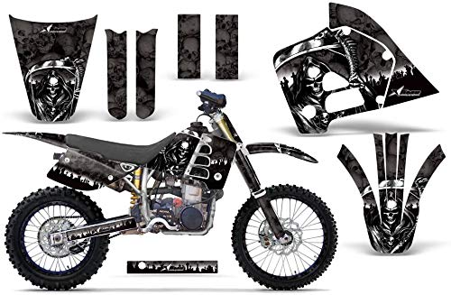 AMR Racing MX ダート自動二輪車 グラフィック一揃いの道具 ステッカー デカール 電話番号お皿 Husaberg FC 501 1997-1999相応う リーパーブラック