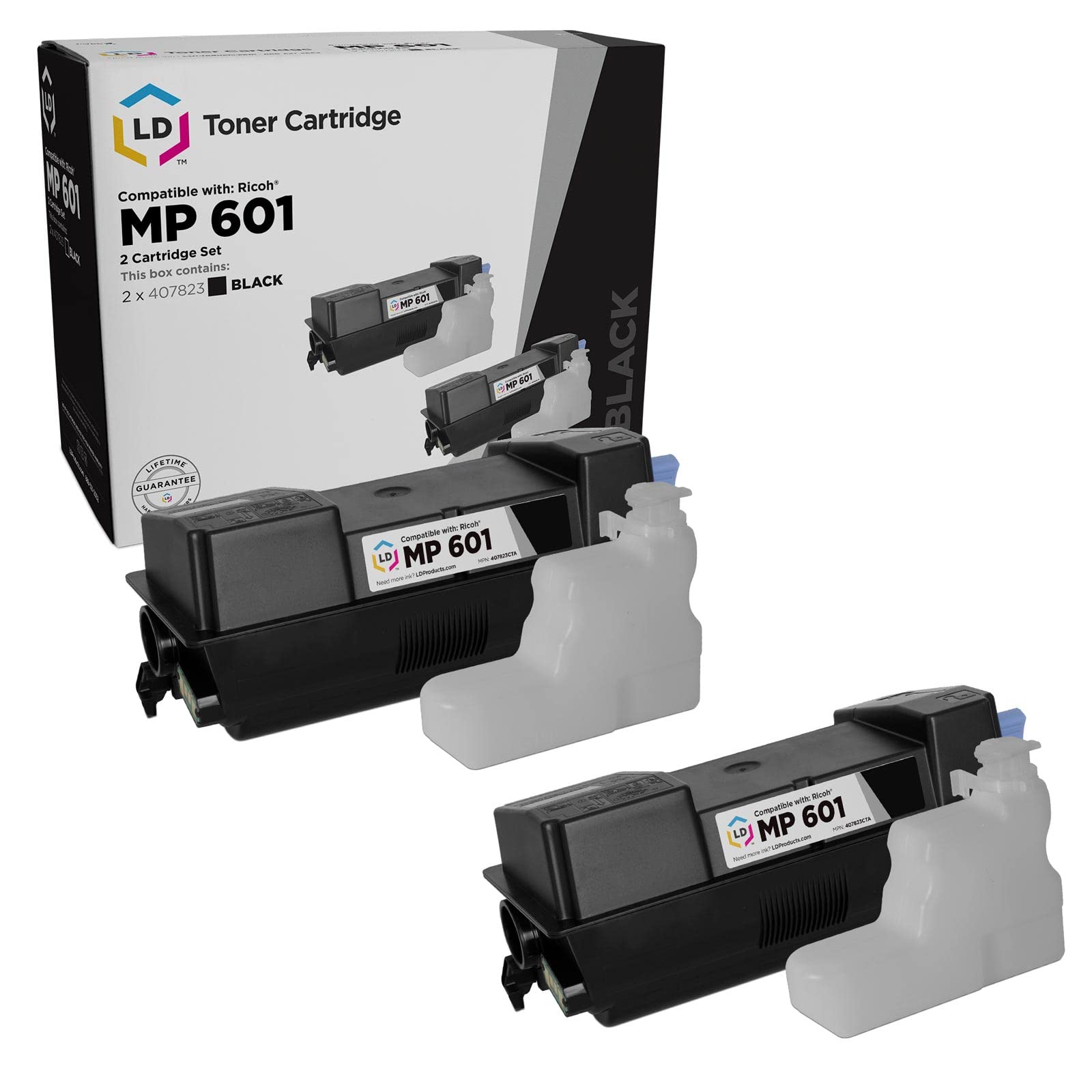 LD ?取り替えっこRicoh 407823の仕掛ける2ブラックトナーカートリッジfor use インチ MP 501spf、MP 501spftl、MP 601spf、SP 5300dn \u0026 SP 5310dn