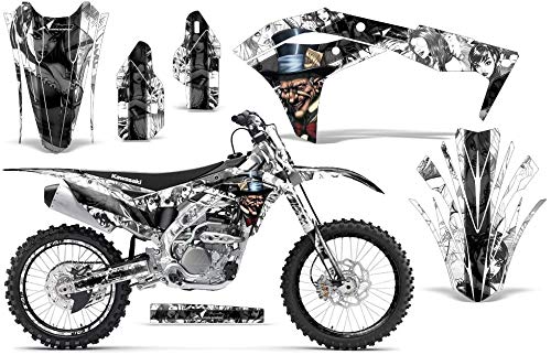 AMR Racing MX ダート自動自転車 グラフィック一揃いの道具 ステッカー デカールと携帯電話一皿 カワサキ KXF250 2017-2018相応う - マッドハッター 黒いこと 白いこと