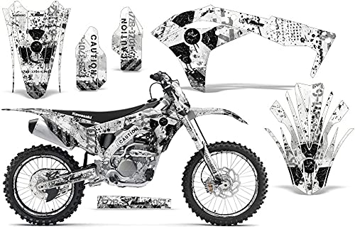AMR Racing MX ダート自動自転車 グラフィック一揃いの道具 ステッカー デカールと携帯電話一皿 カワサキ KXF250 2017-2018相応う - Meltdown 黒いこと 白いこと