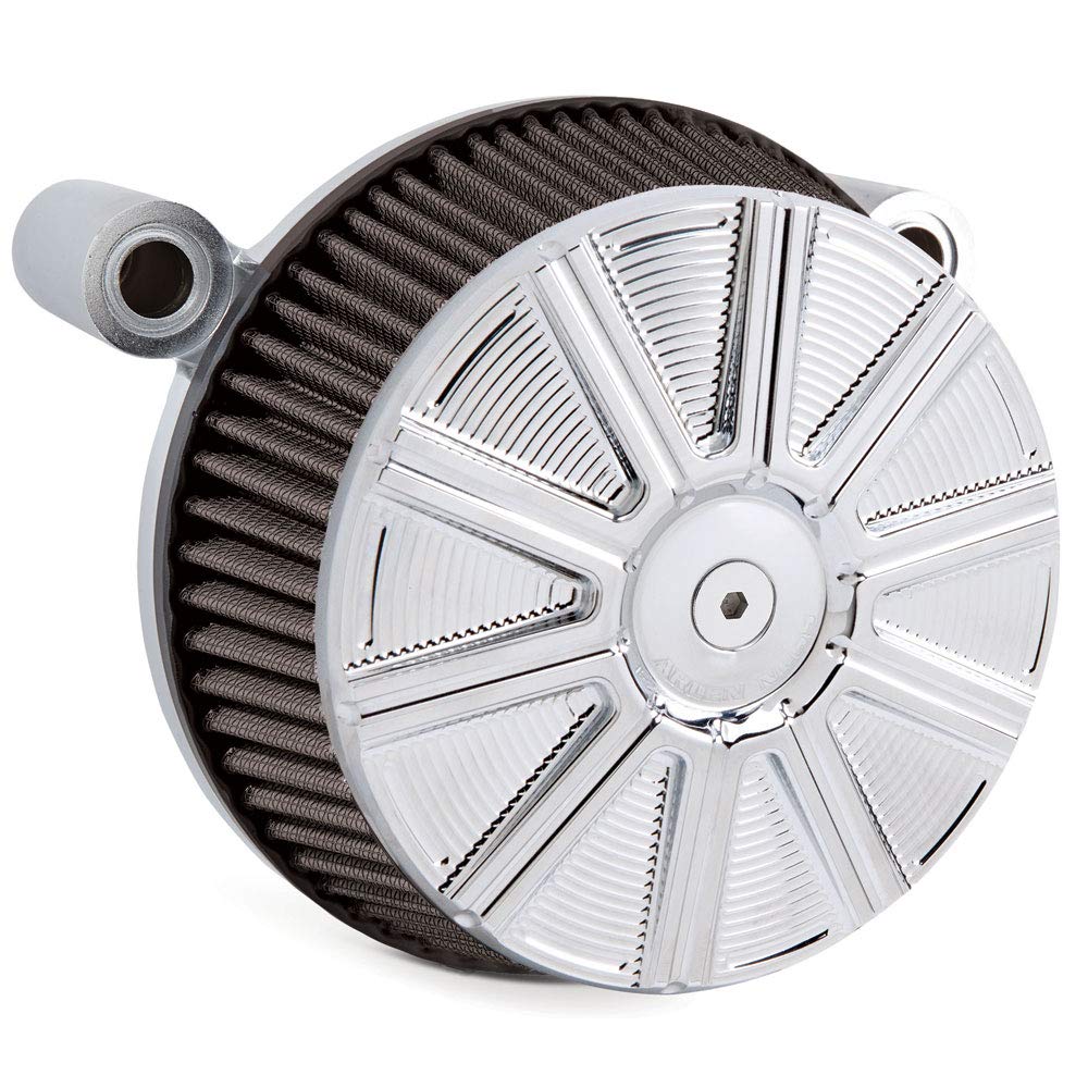 Arlen Ness 18-316 Big Sucker Stage I Air Filter Kit with Cover - 10-Gauge - Chrome