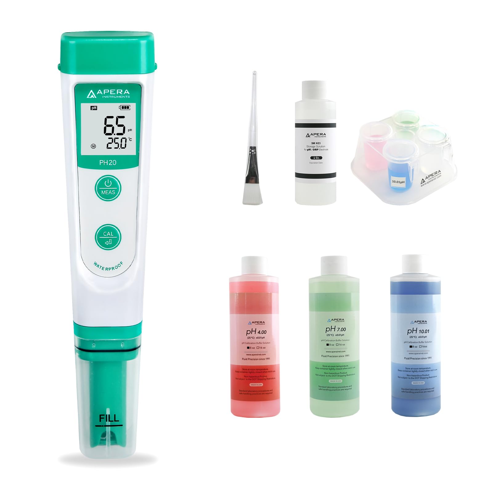 APERA INSTRUMENTS 人工知能学209-Tありがた味続きものPH20 pHテスターコンボキット。検査と修理仕掛けると飾り気の無いに目盛り調整できるCalPodソリューションホルダー付き添い人。