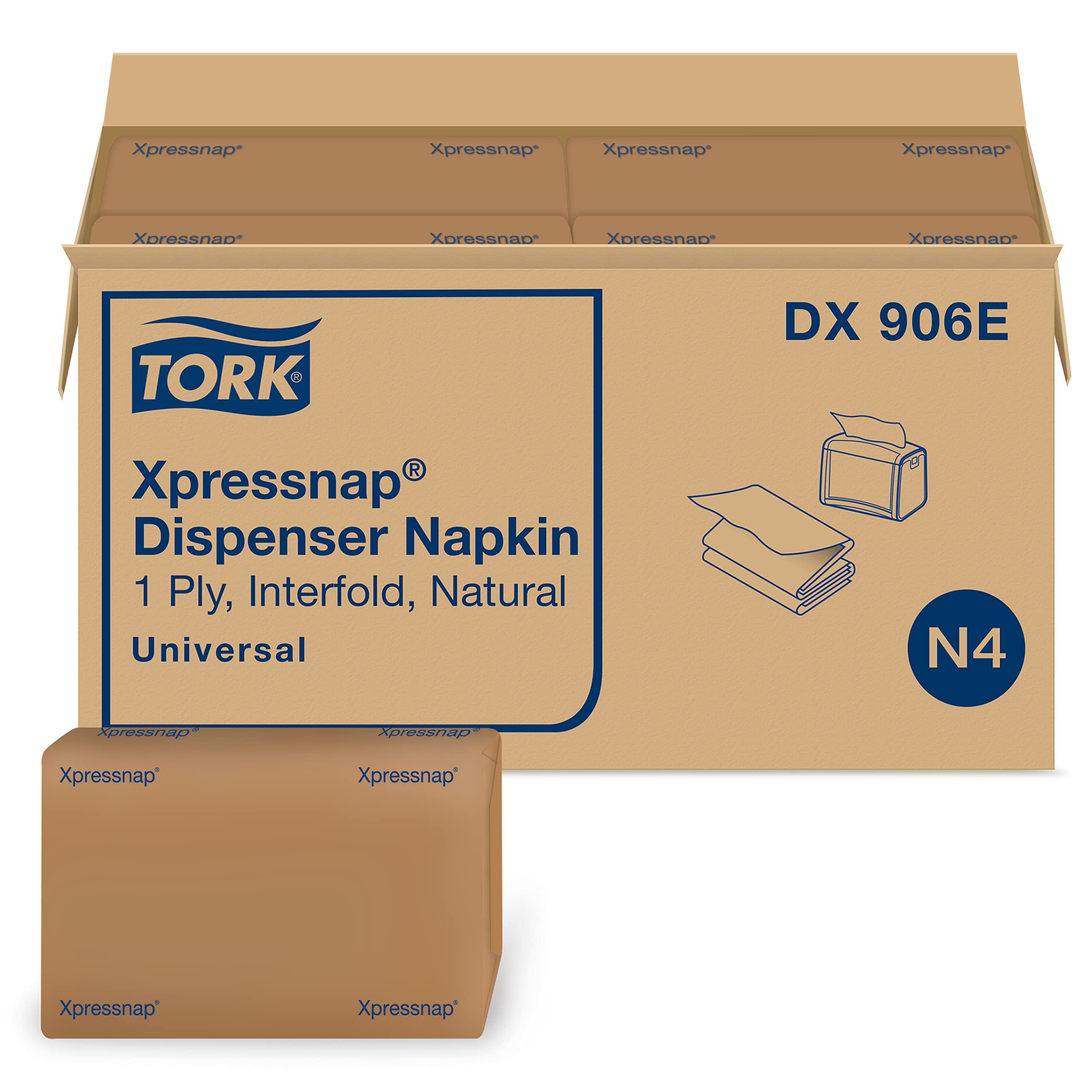 Tork dx906eユニバーサルXpressnap Interfold single-plyディスペンサーナプキン、自然、1ケース6000 28,388円