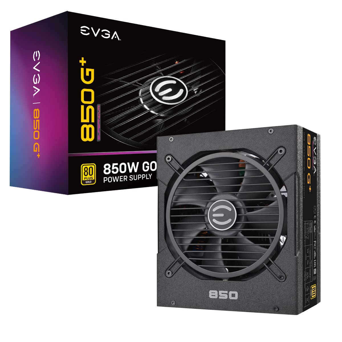 EVGA SuperNOVA 850 G+ 80 Plus Gold 850W フルモジュラー FDBファン Power ON セルフテスター付き 電源 120-GP-0850-X1