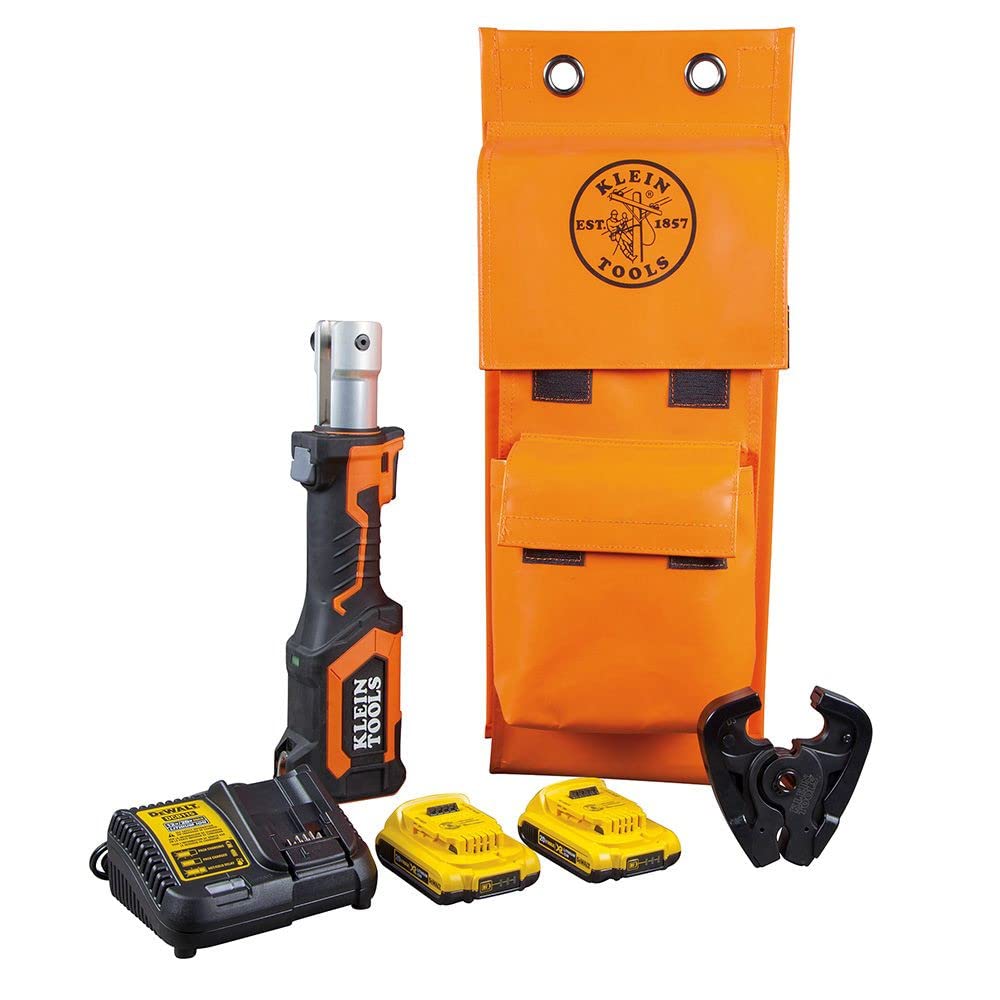 Klein Tools 圧着物の具 ワット数ケーブルクリンパー D3溝ジョー付 2Ah DeWALT 20V蓄電池当てはめる BAT207T2