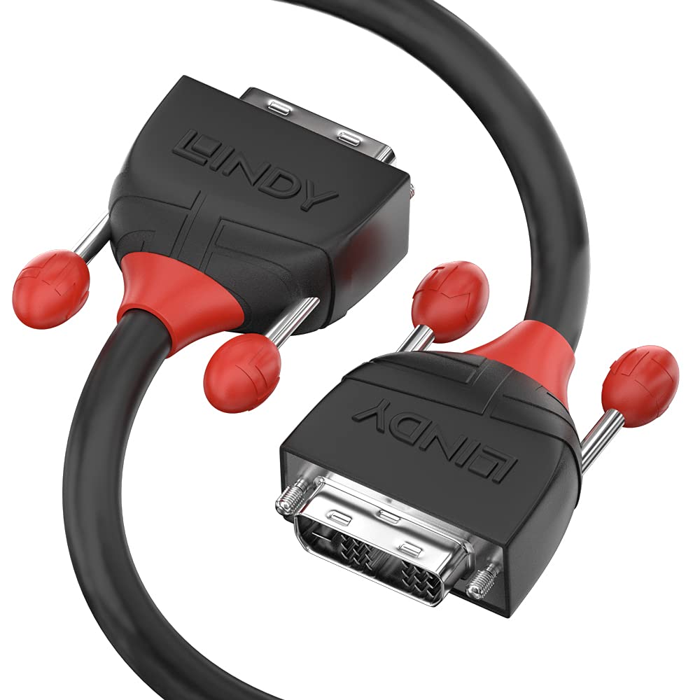 LINDY 36259 DVI-Dシングルリンクケーブル - ブラックラインブラック、10m