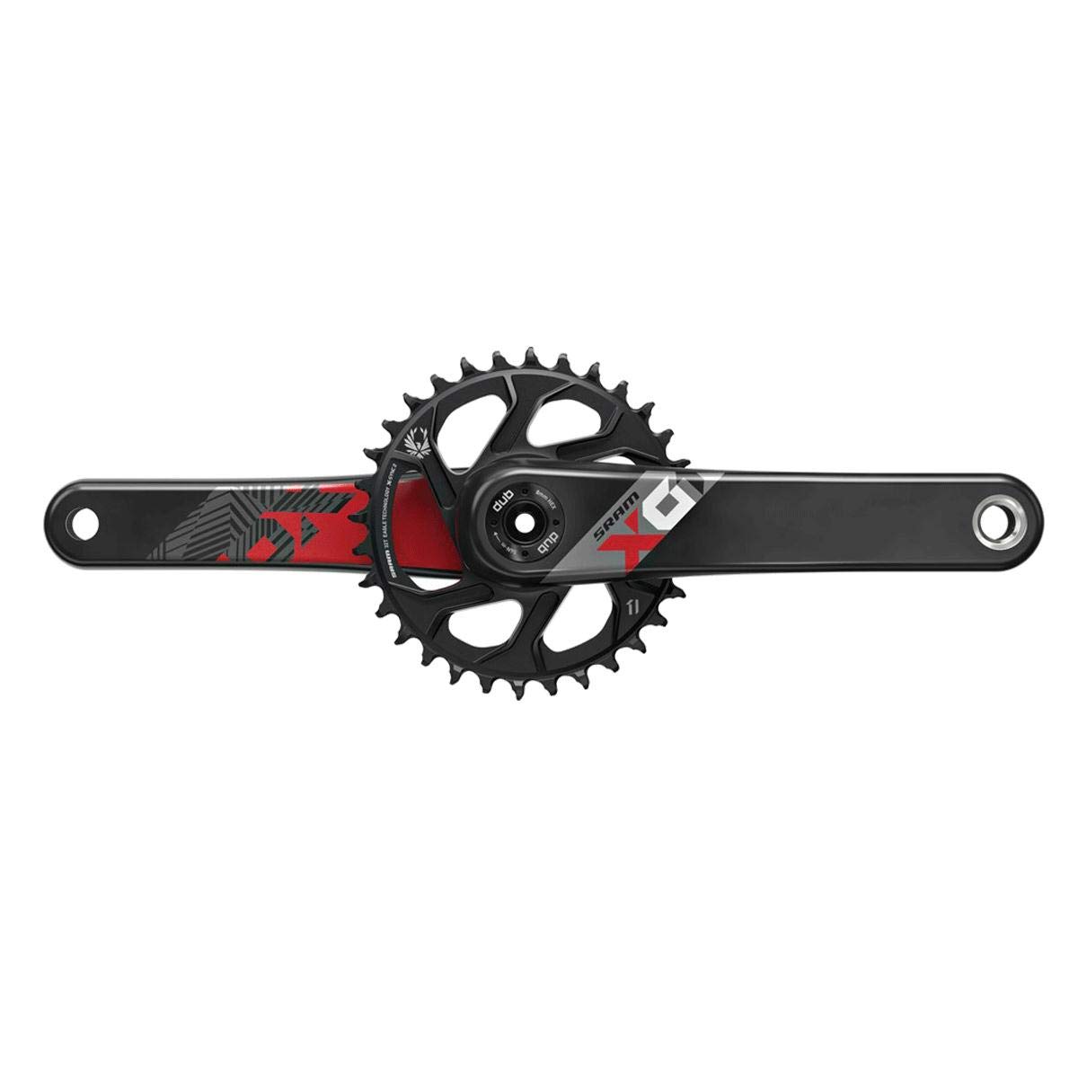 SRAM ユニ クランク X01 イーグル ファットバイク 5インチ 12S W ダイレクトマウント 30T X-Sync 2 チェーンリング (ダブカップ/ベアリングは含まれません) クランクセット ブラック 175mm｜global研究所