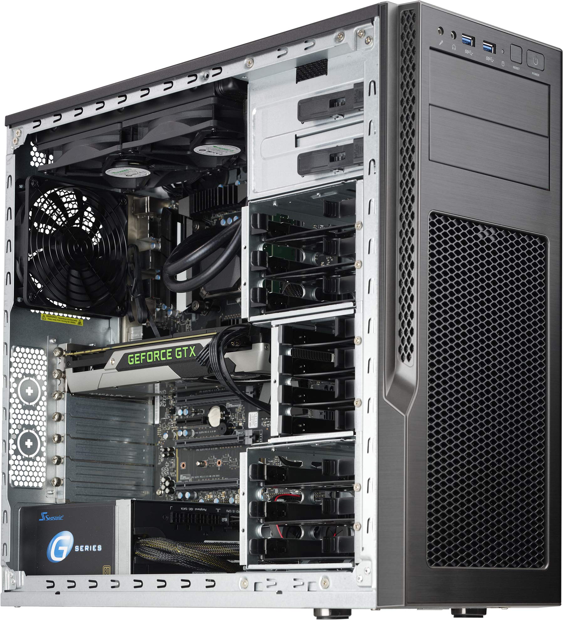 SuperMicro Superworkstation 5039AD-I - MDT - 中央処理装置なし - 0 GB、黒いこと