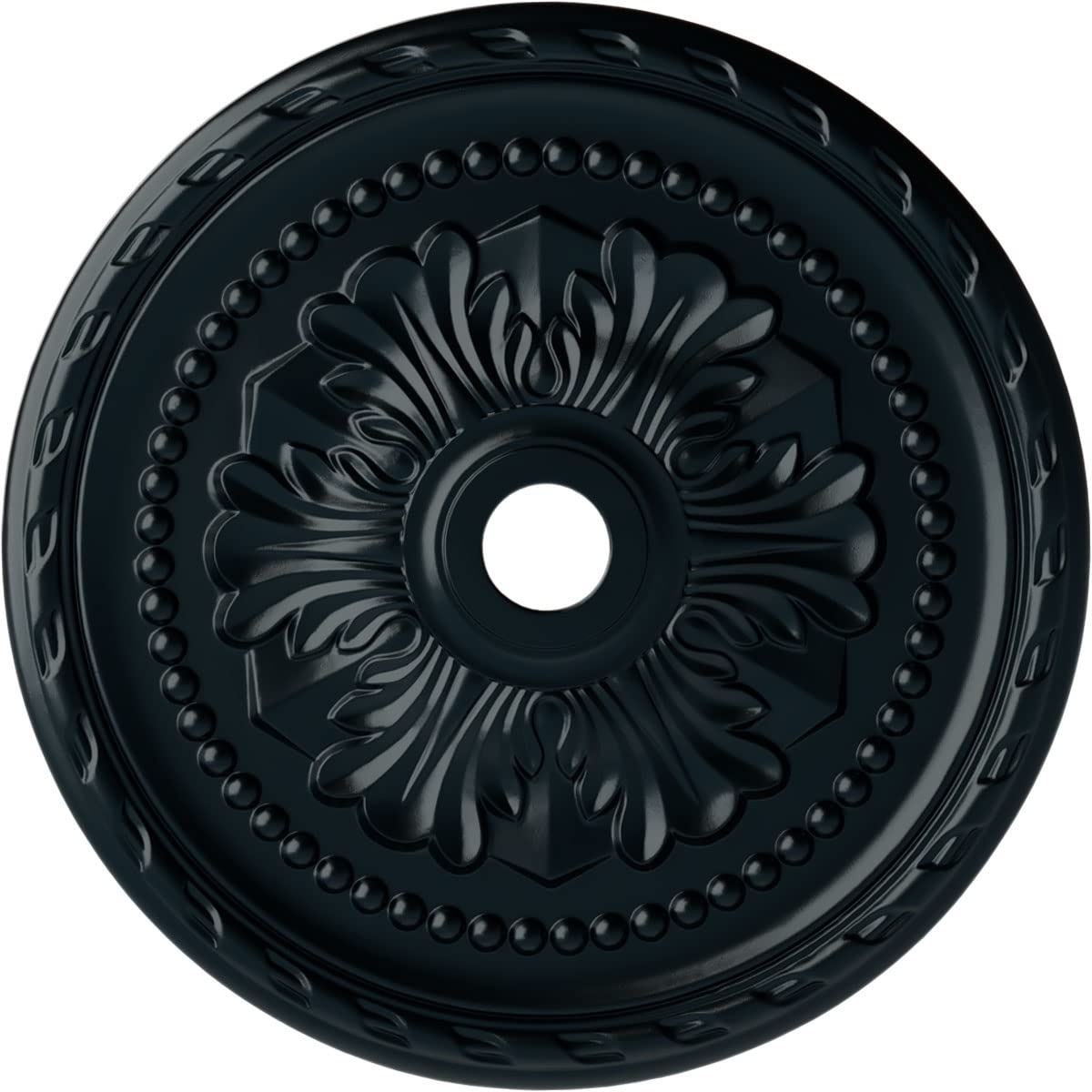 Ekena Millwork 糎31pmnsf 31 1 /2  OD X 3 ID x 1 3 /4「P Palmetto上昇限度Medallion (Fits Canopies up to 7 5 /8 、墨付き、Night Shade