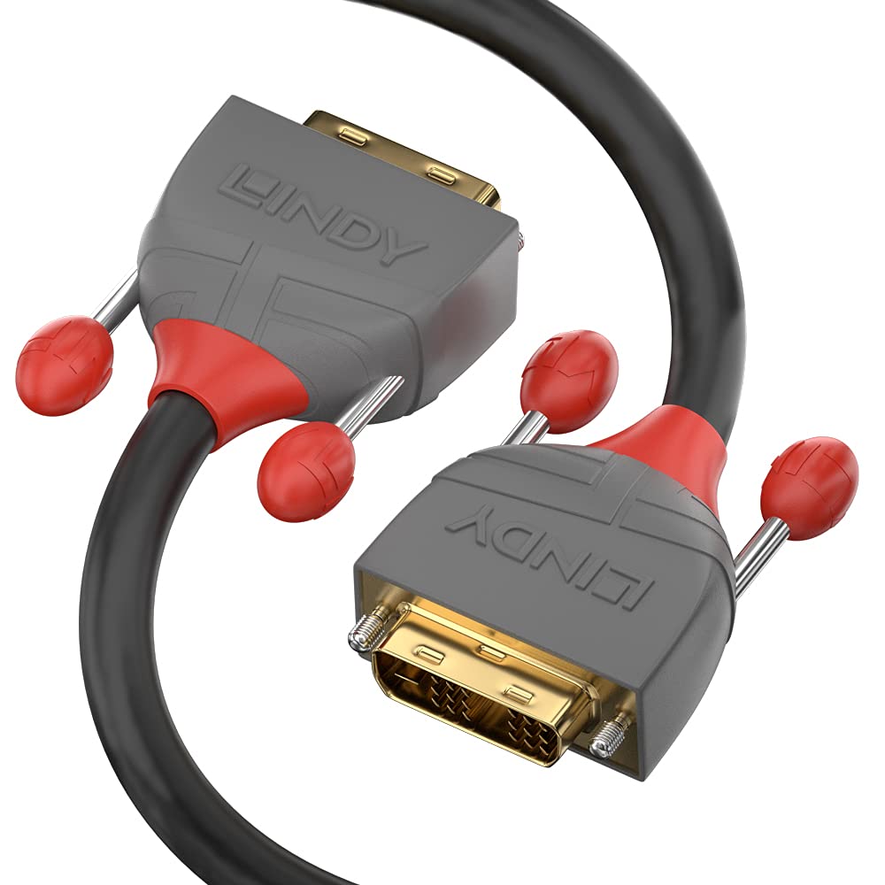 LINDY 36241 DVI-Dシングルリンクケーブル - アントララインブラック、15m