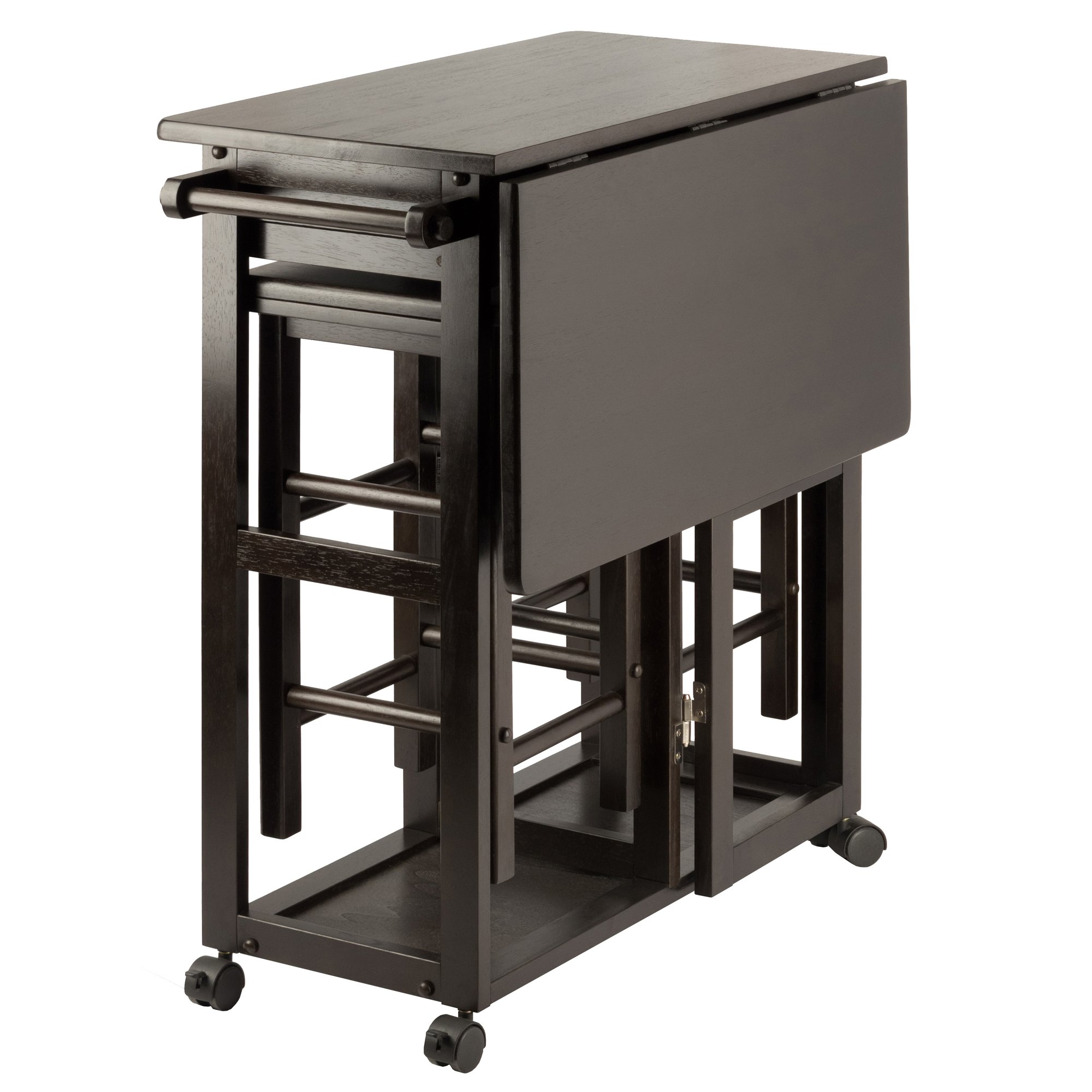 Winsome Suzanne 3-パソコン Set Space Saver Kitchen  Coffee Finish