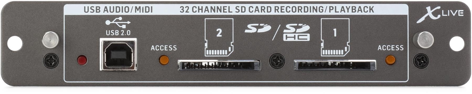 Behringer X32用オプションカード SD/SDHDカードダイレクトレコーディング可能 マルチチャンネルWAVファイル保存 DAWで展開可能 32in/32out USBオーディオインターフェース 32bit 44.1kHz/48kHz処理 X-LIVE ブラック