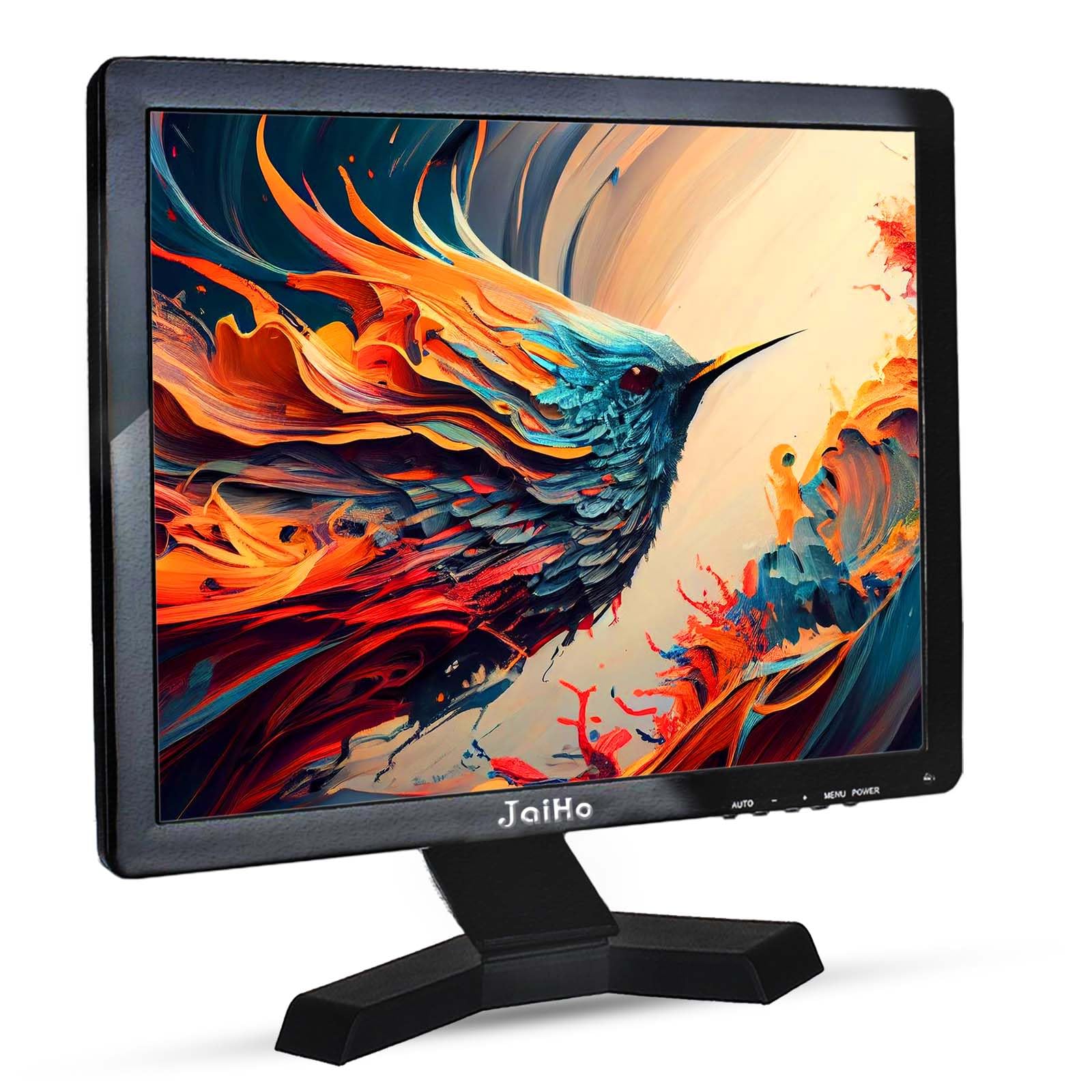 JaiHo 17インチワイドスクリーンTFT LCDモニター、1280 x 1024解像度1080 P 4：3 PC/BNC/VGA/AV/HDMI/USBイヤホン入力付きフルHDモニターカラーディスプレイ、内蔵デュアルスピーカー
