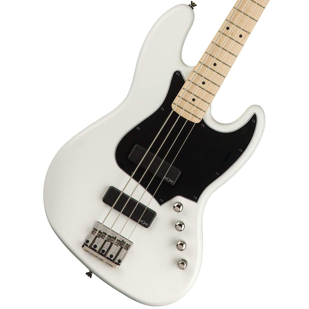 Squier by Fender 電気ギター軍事基地 Contemporary Active Jazz Bass? HH  Maple Fingerboard  Flat White ホンブルグ帽入れもの付き添い人
