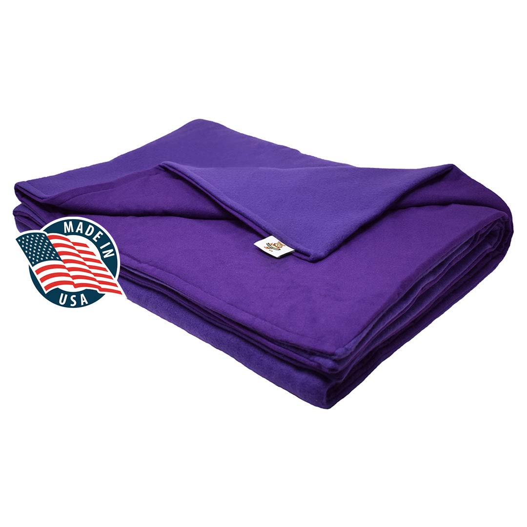 SENSORY GOODS 大人用 Lサイズ 加重ブランケット 米国製 15ポンド 中程度の圧力 パープル フリース/フランネル(72インチ x 42インチ) 当社の加重ブランケットは快適さとリラクゼーションを提供します。｜global研究所 36,910円