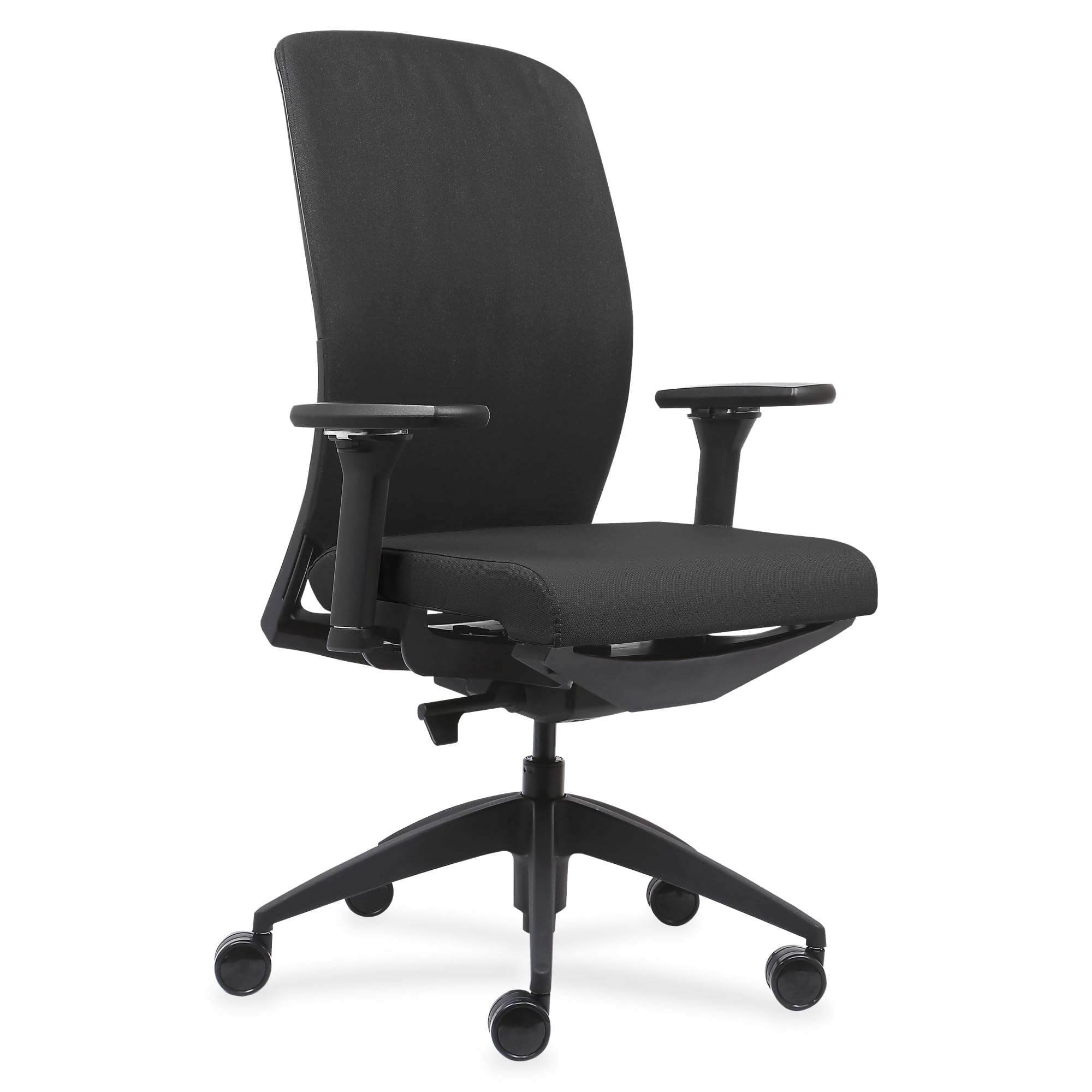 Lorell Made インチ America Executive腰かけファブリックシート付き添い人\u0026 Back ? ランバーサポート、Reclined、好いたらしいな 黒いこと
