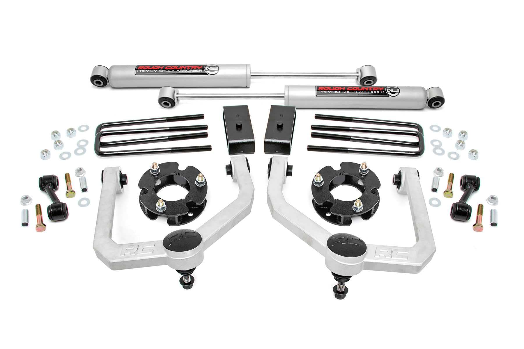 Rough Country 3インチ リフトキット N3ショック付き 2004-2021 日産タイタン用 - 83430