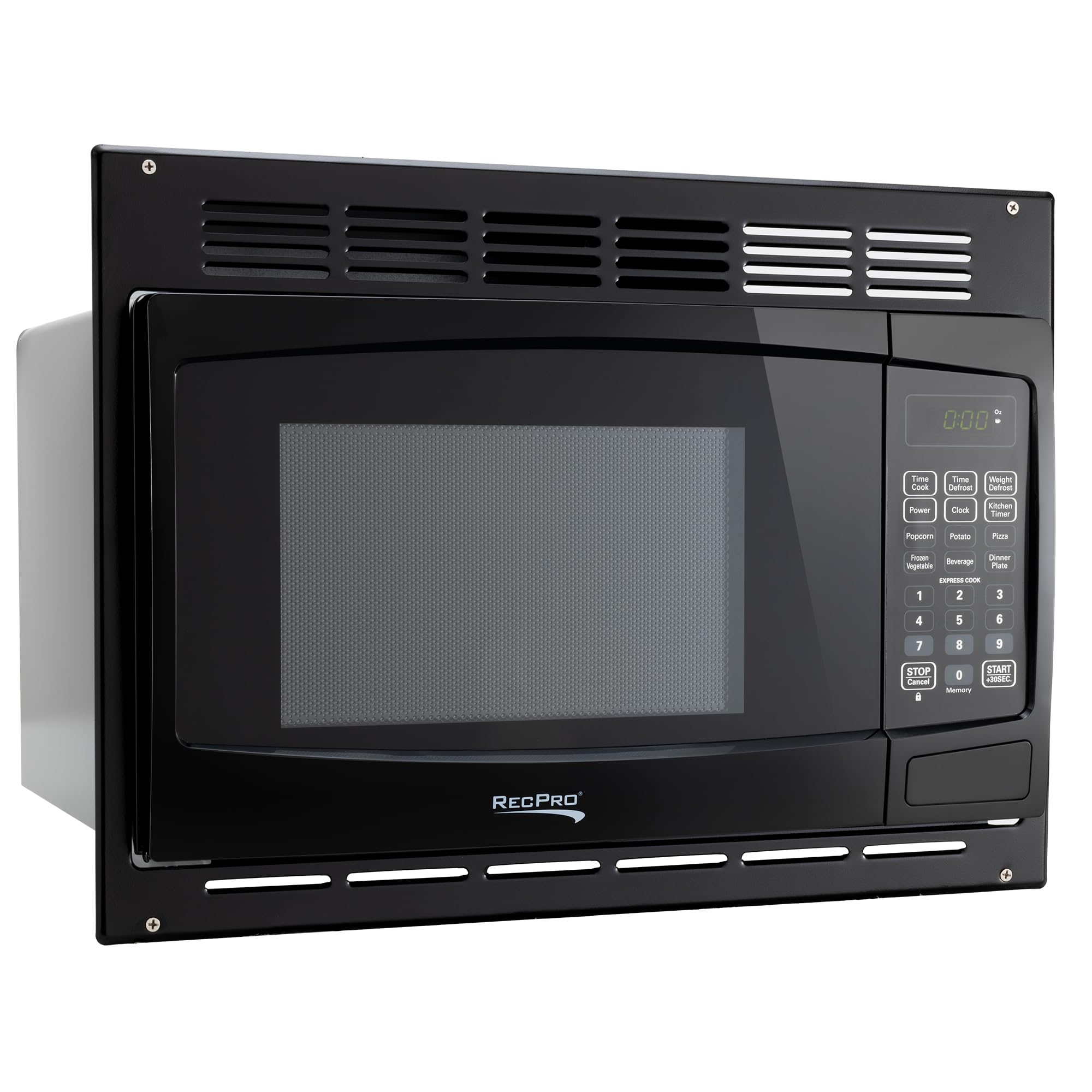 RV Microwave | .9 Cubic Ft Black Microwave with Trim Kit | 900 Watt (RPM-1-BLK)