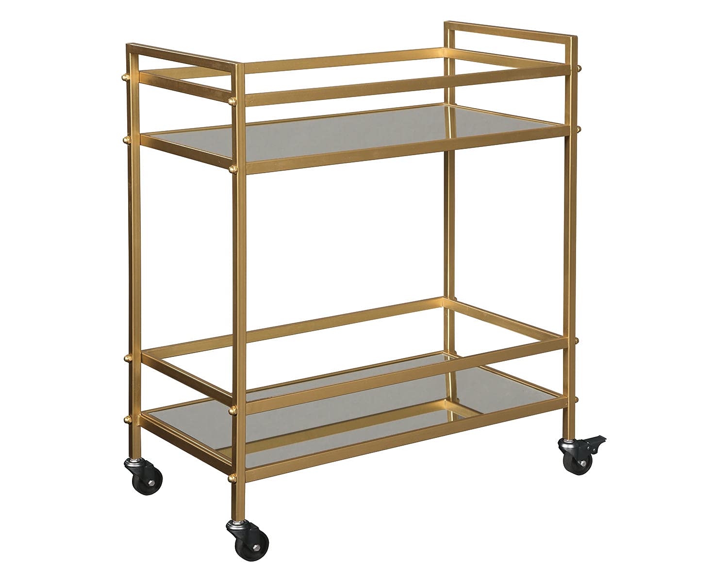 Signature Design by Ashley - Kailman Bar Cart - Mid-Century Modern - Gold Finish｜global研究所